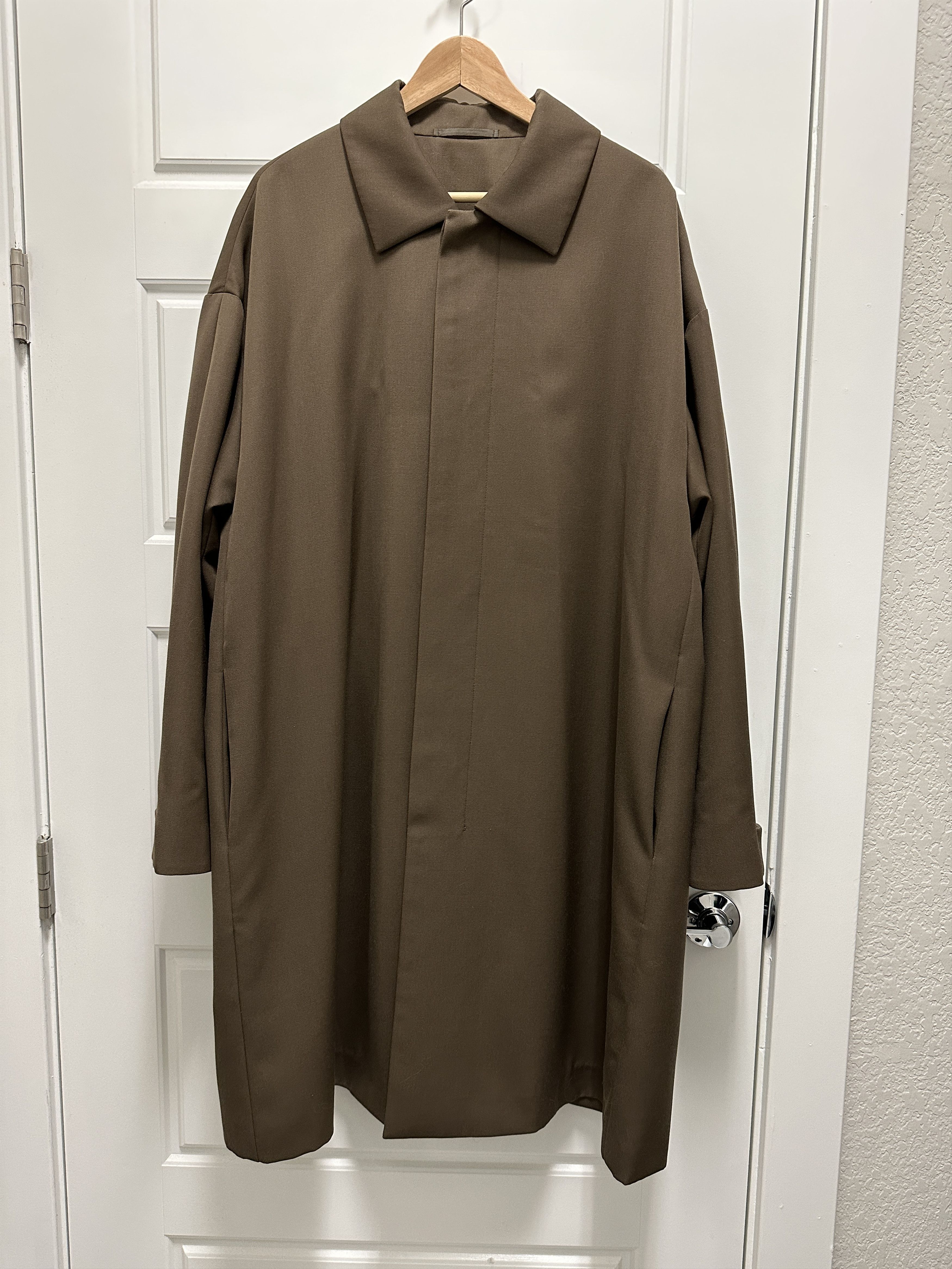 image of Ermenegildo Zegna x Fear Of God Zegna Trench Coat in Brown, Men's (Size Small)