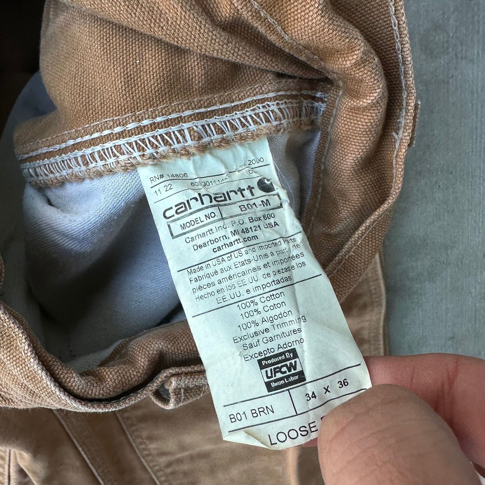 Carhartt × Vintage Carhartt brown double knee work wear carpenter pants Size US 33 - 4 Thumbnail