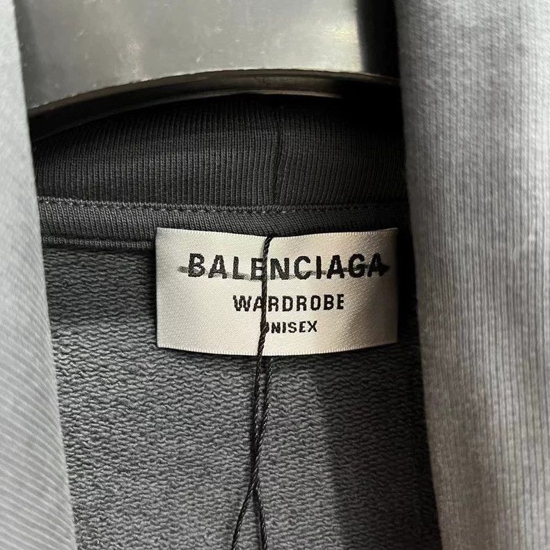 Balenciaga Balenciaga gray logo printed hooded long sleeved sweatshirt Size US S / EU 44-46 / 1 - 2 Thumbnail