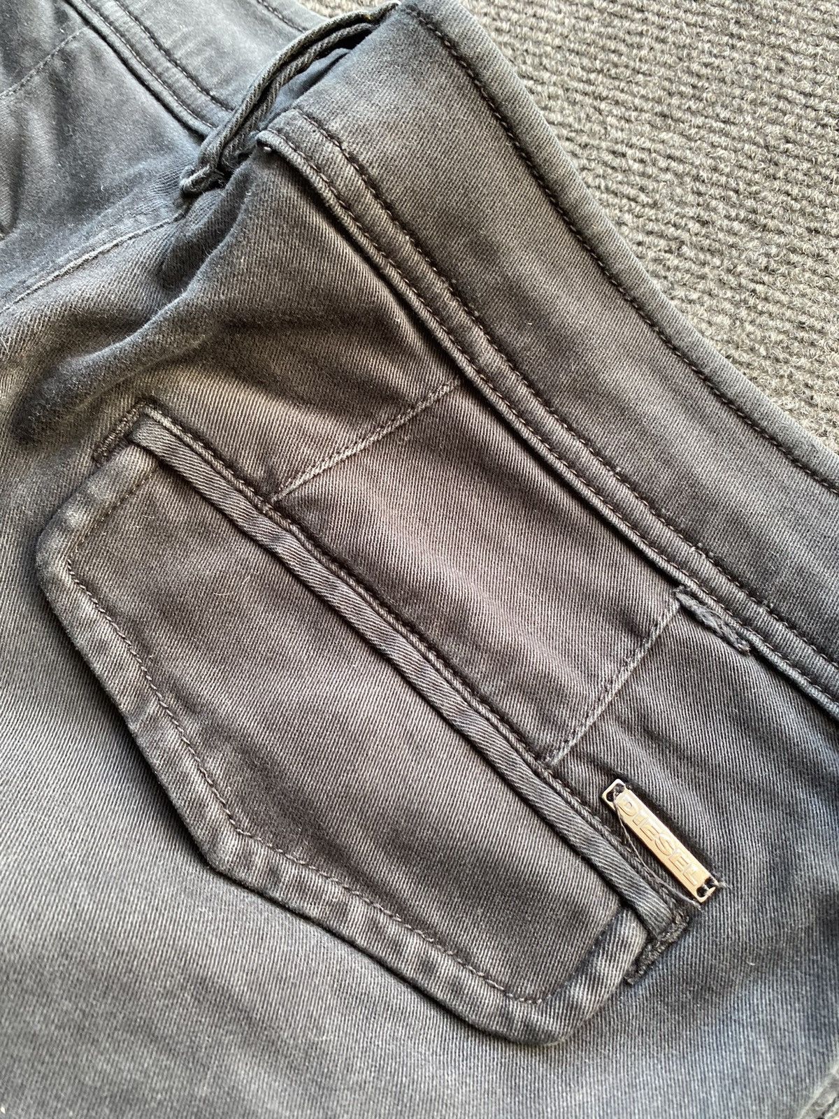 Diesel 🔥Opium Punk Diesel cargo black faded opium pants Size US 33 - 17 Thumbnail