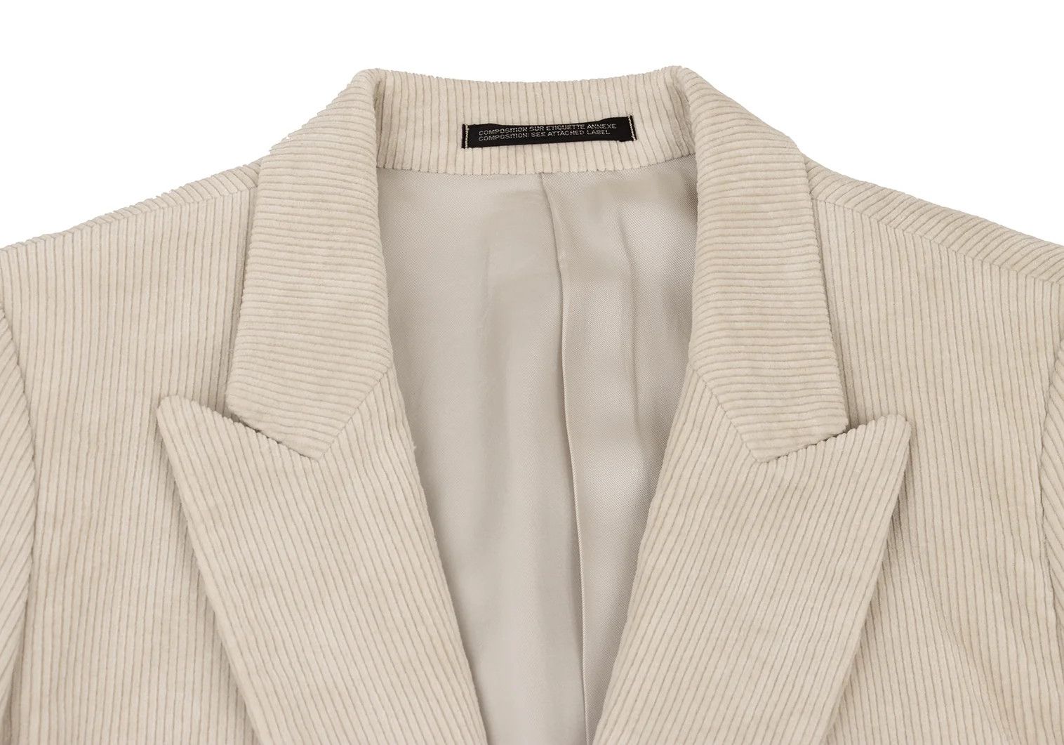 Yohji Yamamoto Yohji Yamamoto Corduroy 3B Jacket Beige M Size US M / EU 48-50 / 2 - 3 Thumbnail