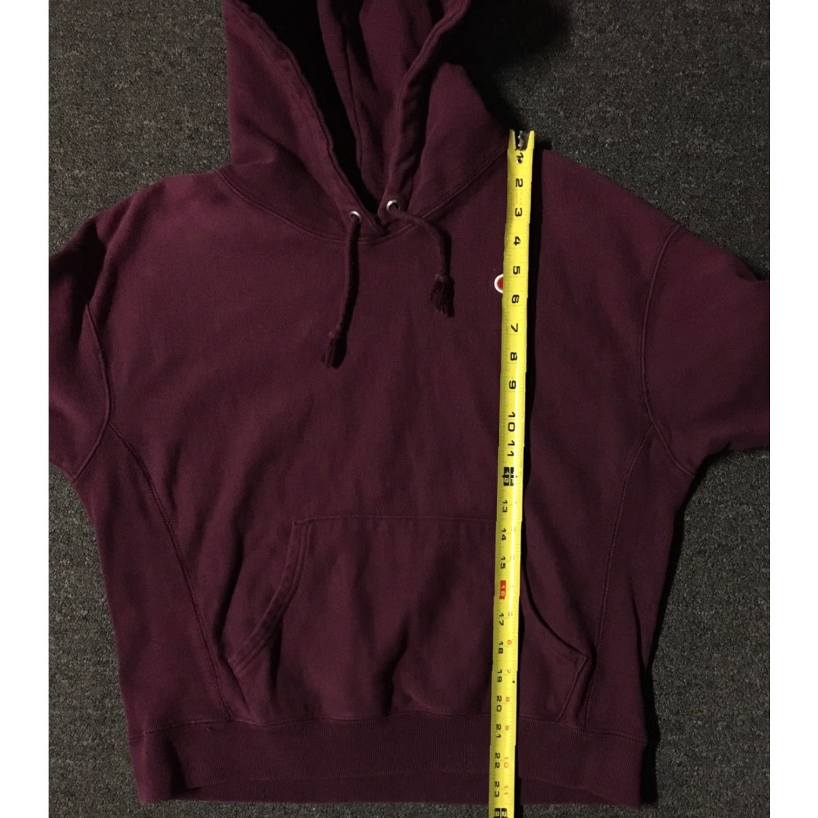 Champion VINTAGE Champion Reverse Weave Hoodie Maroon Women L 90s Grunge Urban Outfitters Pullover Reversible Track & Field Style Size L / US 10 / IT 46 - 6 Thumbnail