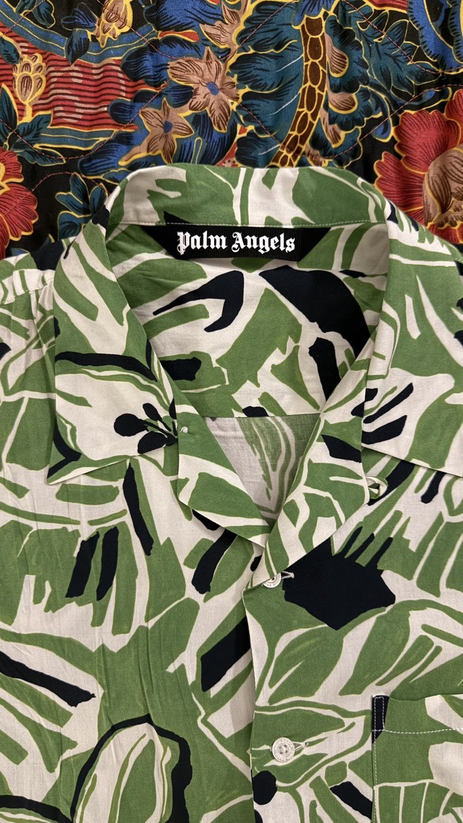 Palm Angels Palm Angels Macro Hibiscus Floral Print Short-Sleeved Shirt Size US M / EU 48-50 / 2 - 9 Thumbnail