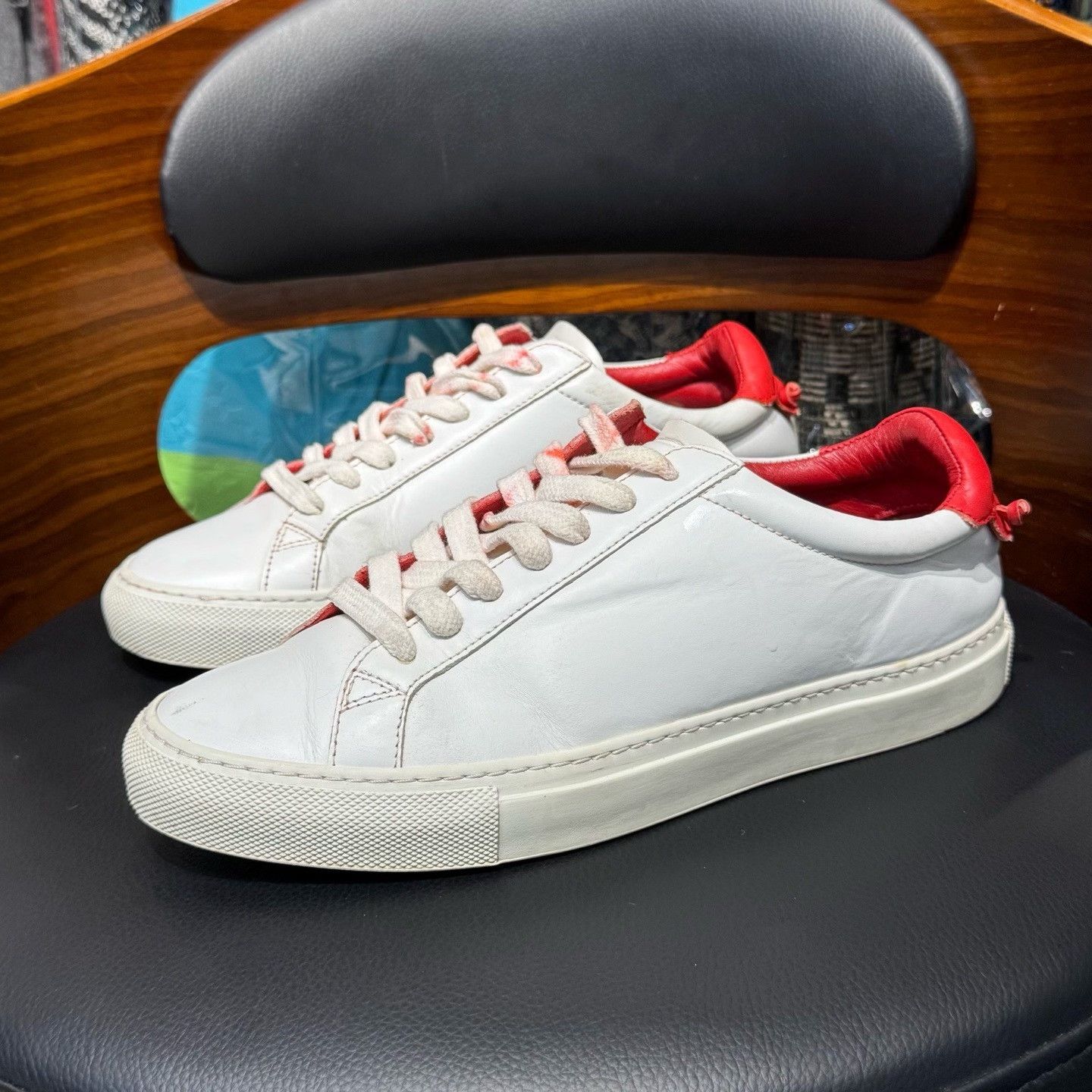 Givenchy Givenchy Red Lowtop Sneakers 38 Women Size US 7.5 / IT 37.5 - 1 Thumbnail