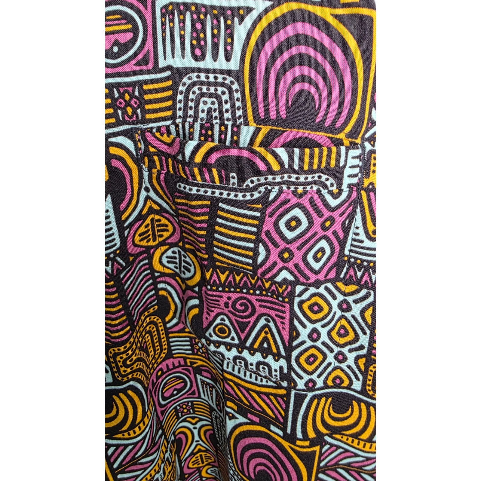 KAVU KAVU Multicolor Geometric Sleeveless Racerback Summer Dress Size S / US 4 / IT 40 - 7 Thumbnail