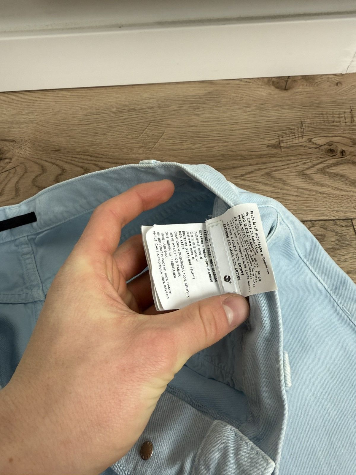 Prada Prada Logo Cotton Blue Pants Size US 34 / EU 50 - 16 Thumbnail