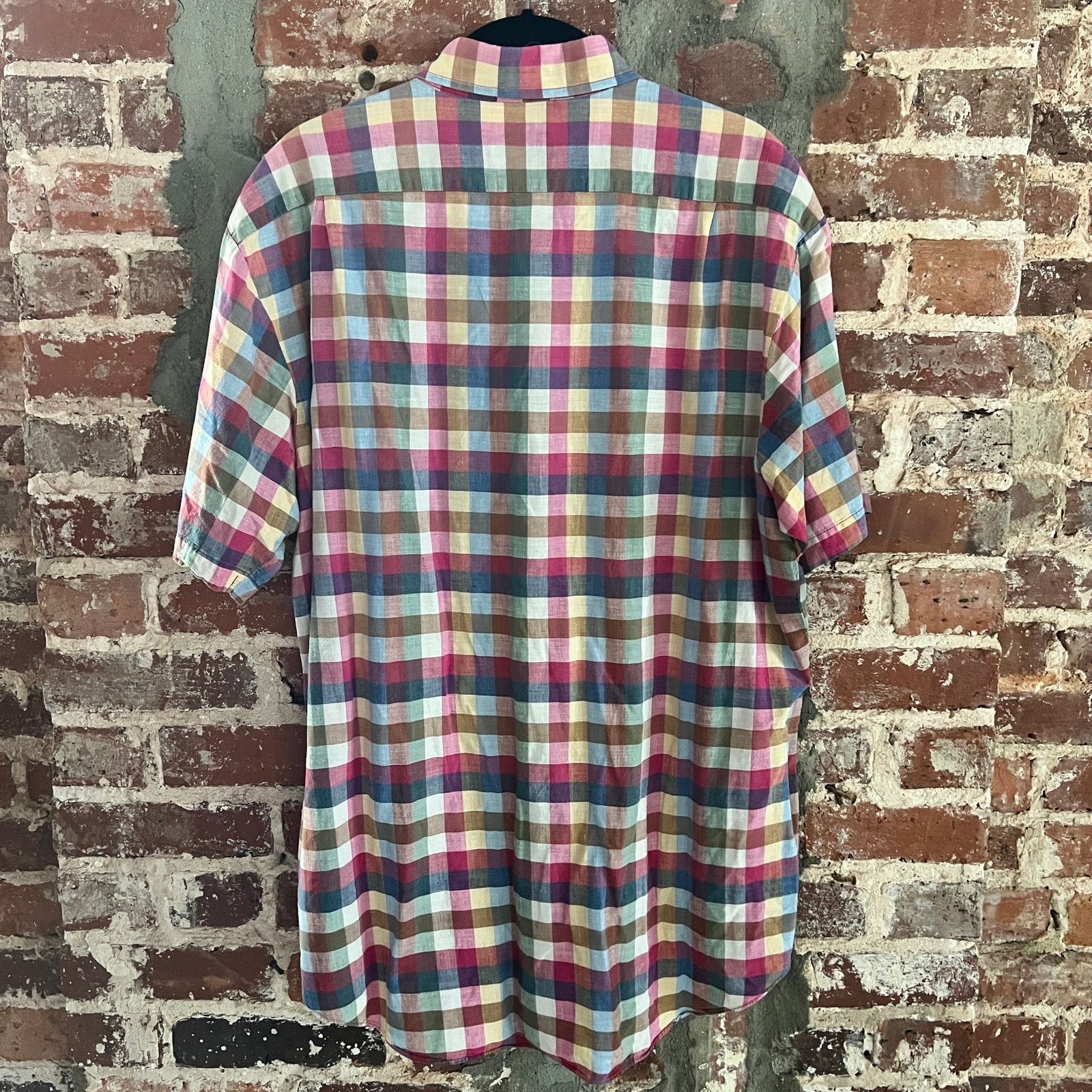 Vintage VTG Recess Men's SS Paper Thin Madras Shirt XL 23.5x30 Size US XL / EU 56 / 4 - 4 Thumbnail