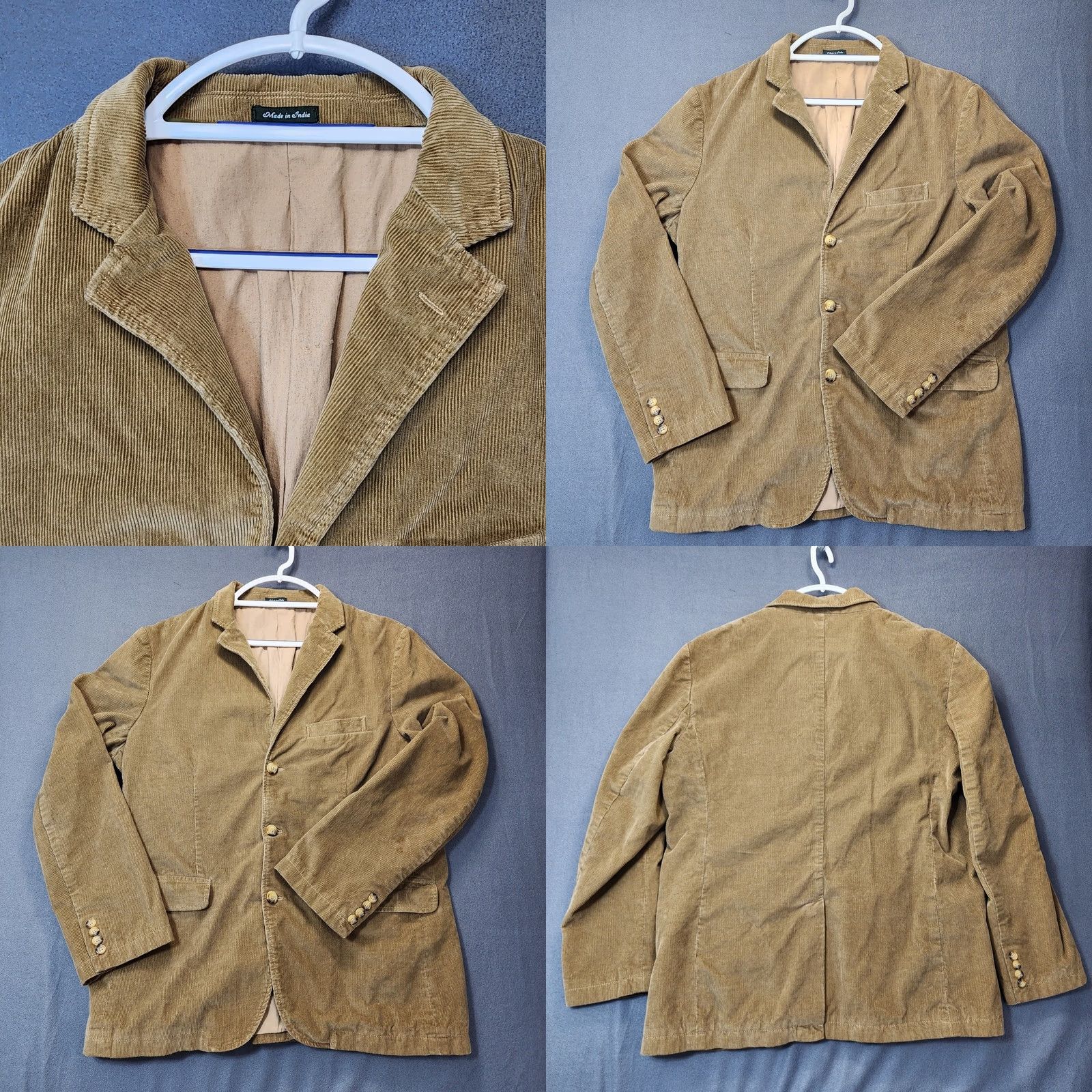 J.Crew VINTAGE J. Crew Sport Coat XL Brown Corduroy Lined Notch Lapel 3-Button 4-Button Sleeve Mens Size US XL / EU 56 / 4 - 10 Thumbnail