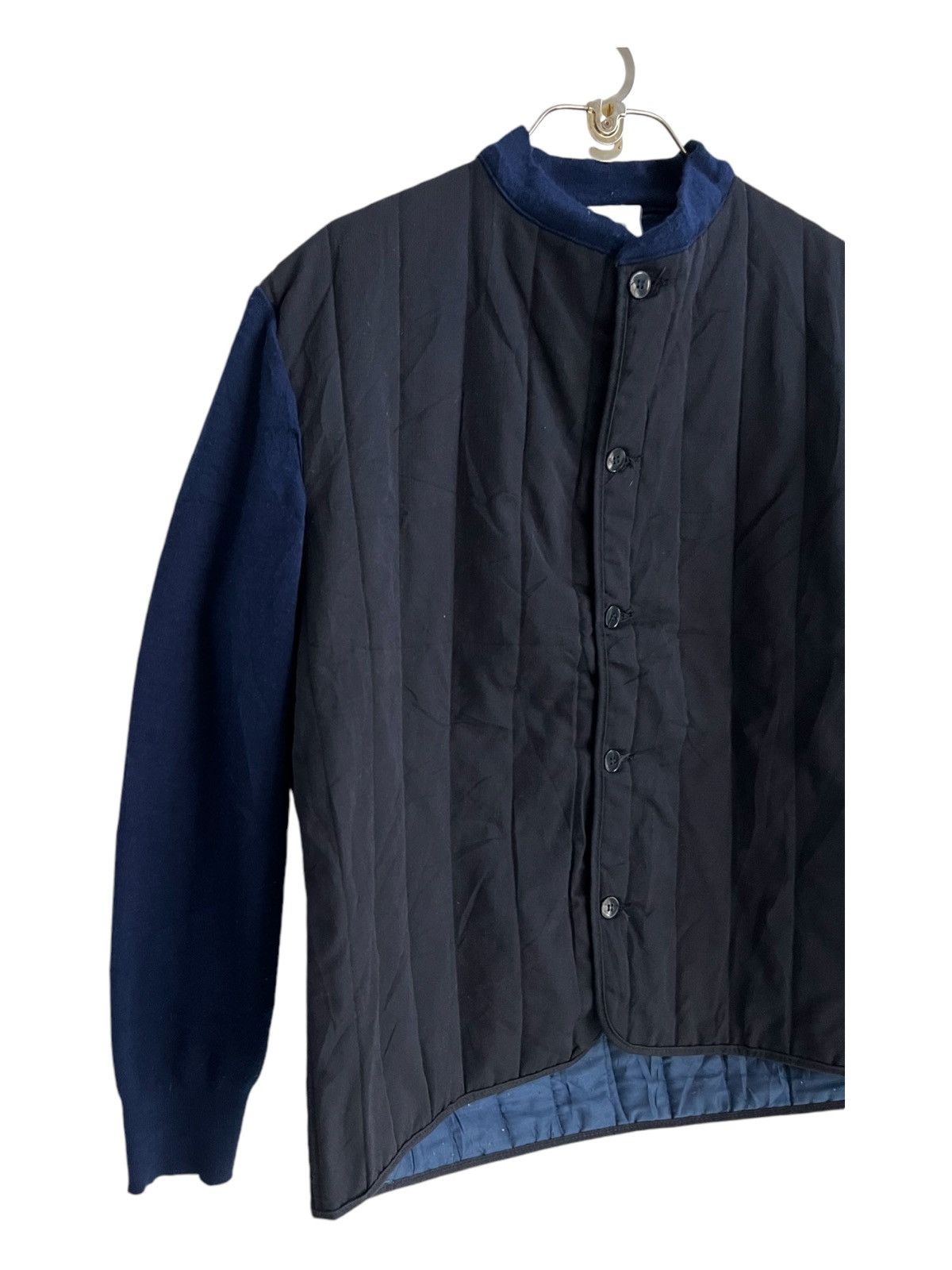Vintage 1995 Guy Leroy 🇫🇷 Quilted Gilet Knit Sleeve Worker Jacket Size US L / EU 52-54 / 3 - 6 Thumbnail