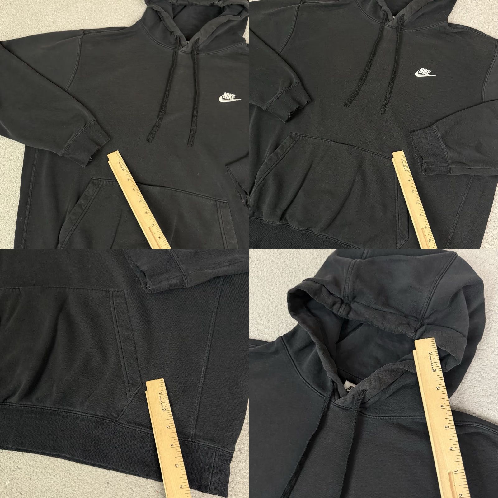 Nike Nike Hoodie Mens XL Black Regular Fit Sportswear Logo Pockets Hooded Fleece Sweatshirt Size US XL / EU 56 / 4 - 8 Thumbnail