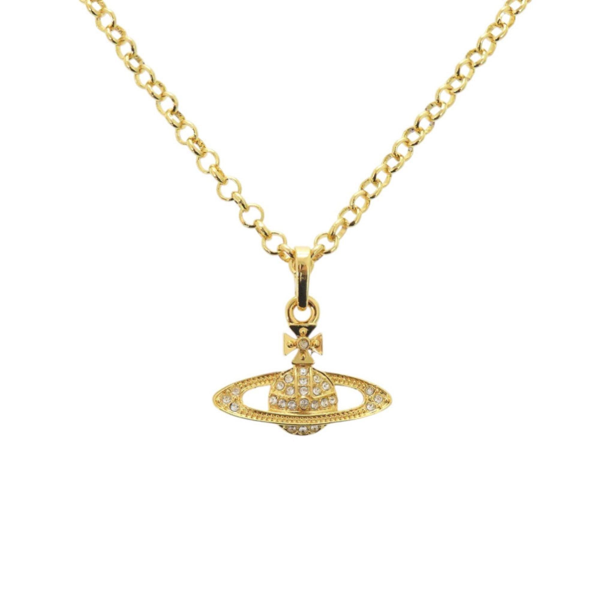 Vivienne Westwood Like new Vivienne Westwood Orb Rhinestone/Metal Gold Necklace 1960 Size ONE SIZE - 1 Thumbnail