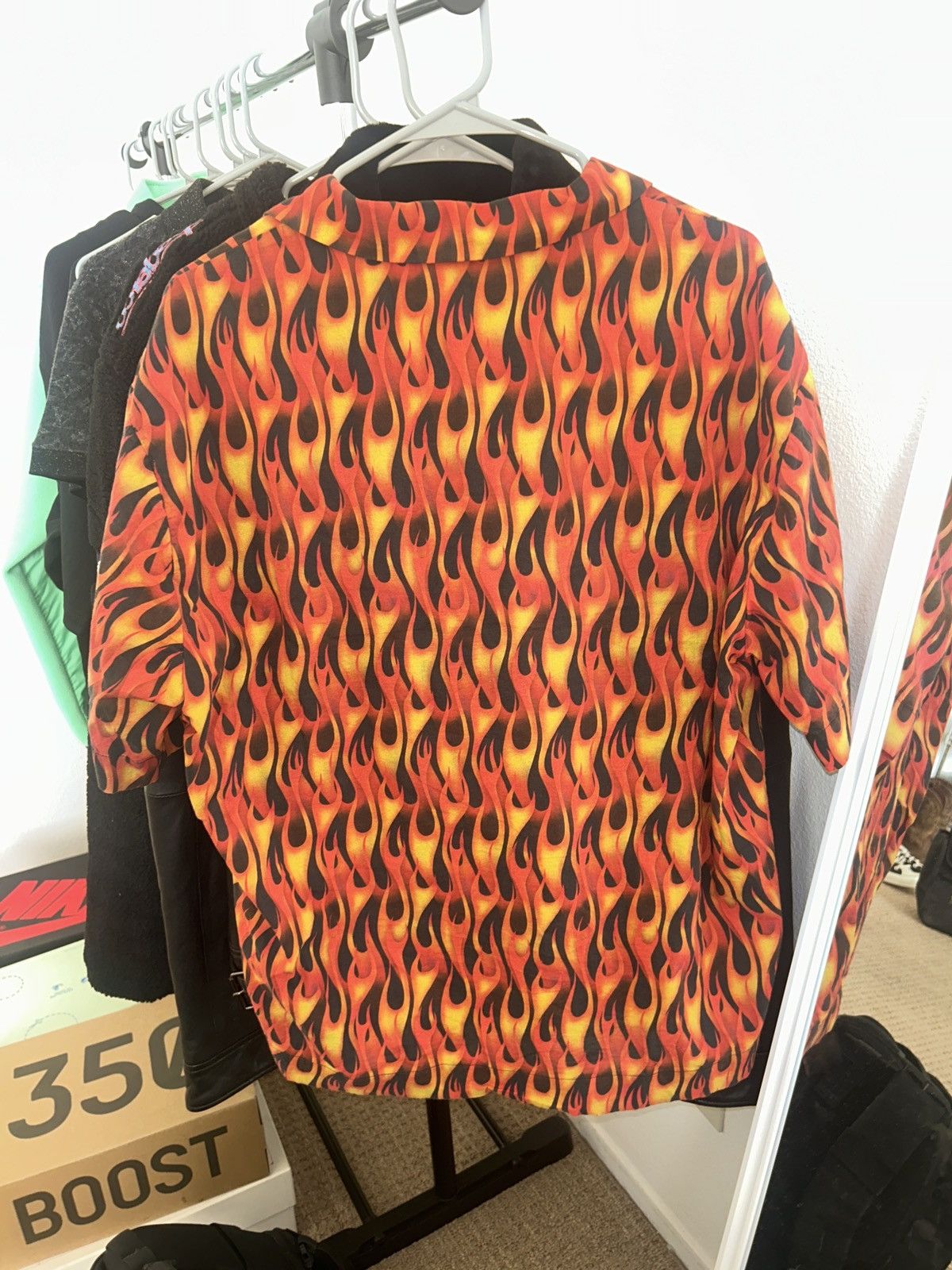 Palm Angels PALM ANGELS FLAMING BUTTON DOWN Size US L / EU 52-54 / 3 - 2 Thumbnail