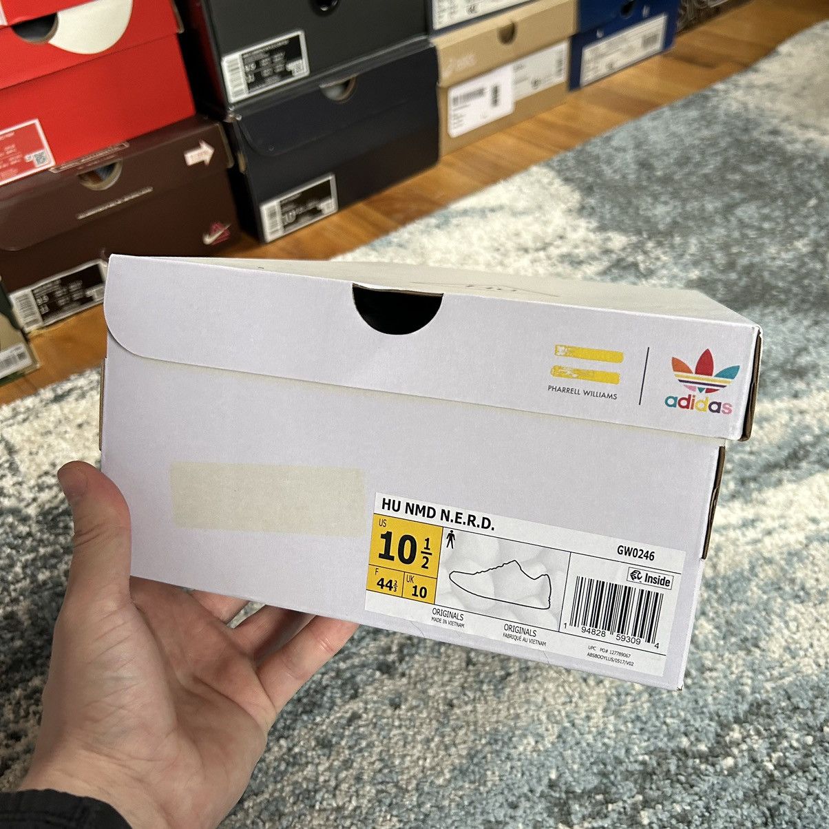 Adidas × Pharrell GW0246 HUMAN RACE NMD NERD CHALK WHiTE GLOW ORANGE MiNT Size US 10.5 / EU 43-44 - 12 Thumbnail