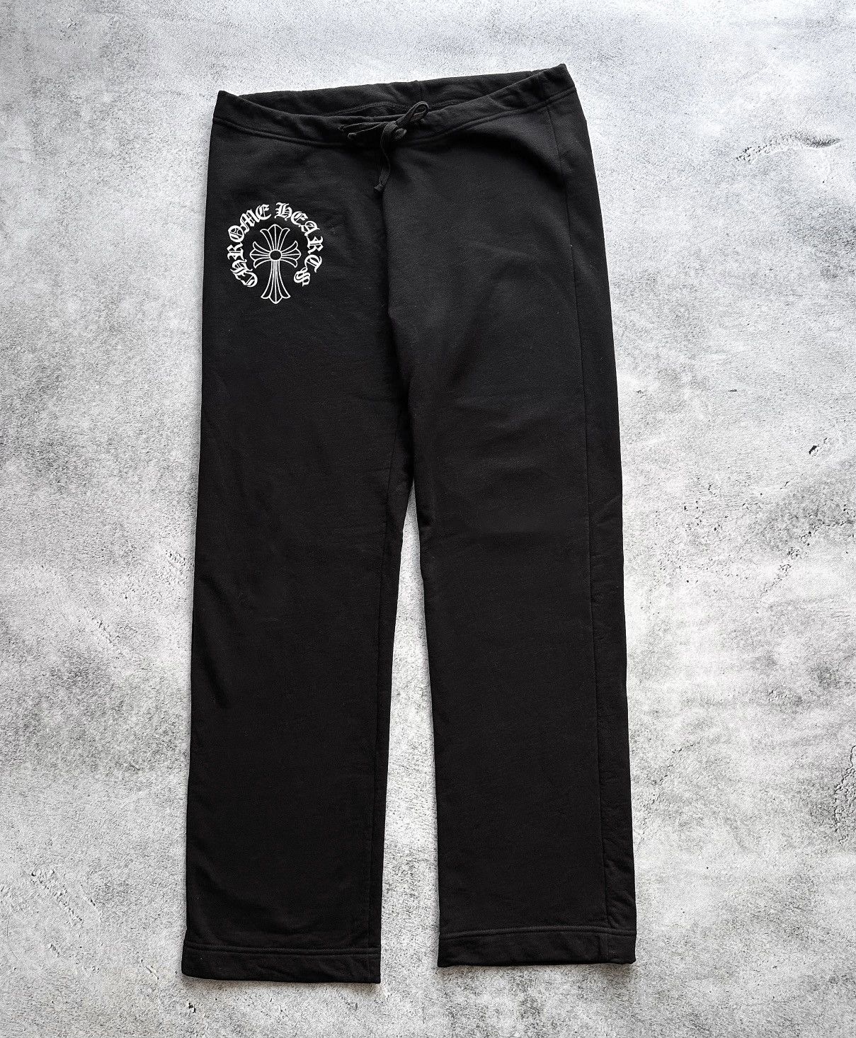 image of Chrome Hearts x Vintage 90’S T Bar Logo Sweatpants in Black, Men's (Size 34)