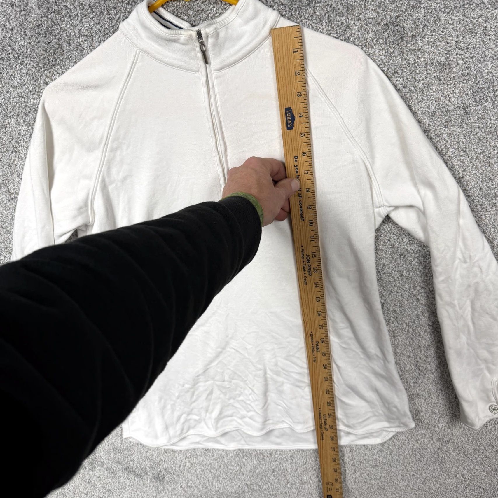 Vintage VINTAGE Clover by Bobby Jones Pullover L Women 1/2 Zip Raglan Long Sleeve Mock Neck White Sports Shirt Size L / US 10 / IT 46 - 2 Thumbnail