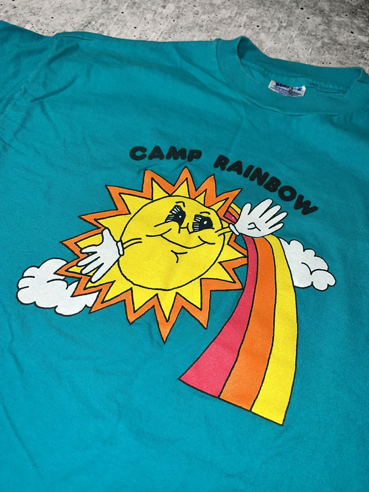 Other Vintage 90s Camp Rainbow Graphic Tee Size US XL / EU 56 / 4 - 2 Thumbnail