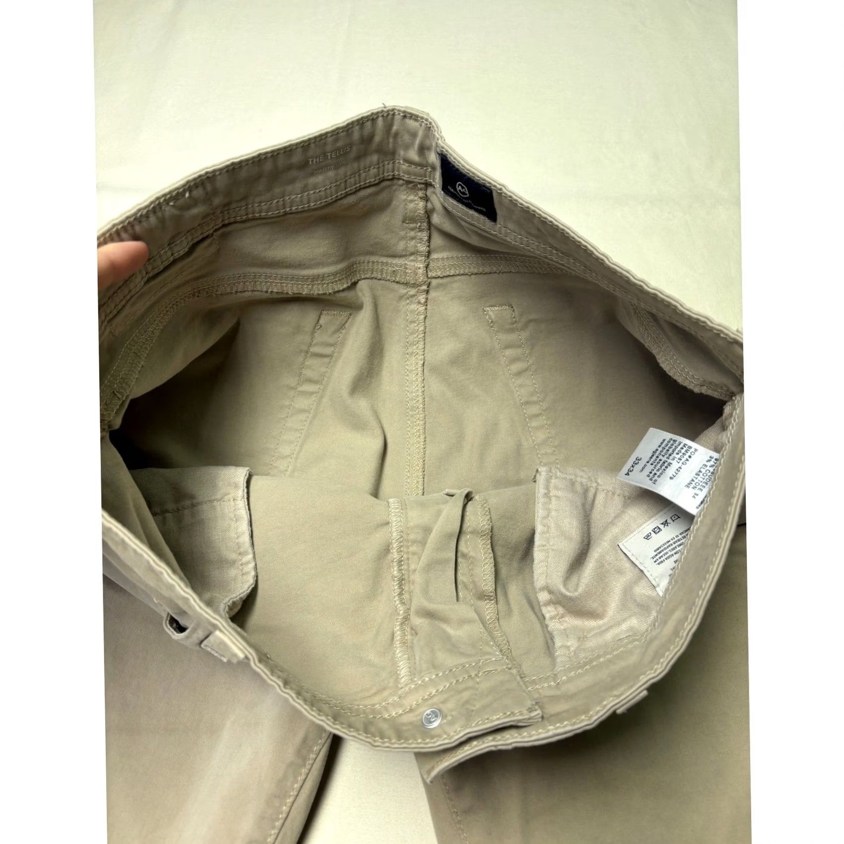 Vintage AG Adriano Goldschmied The Tellis Modern Slim Pants 33x29 Tan Khaki Size US 33 - 4 Thumbnail