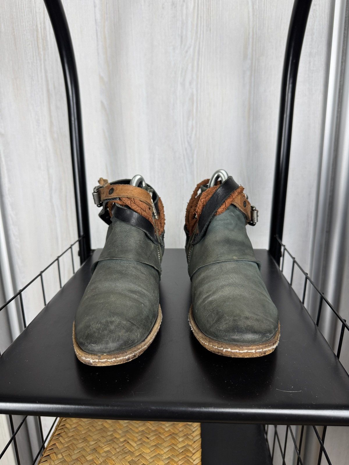 A.S.98 A.S 98 Boots Leather Women's Shoes Sage-Green Avant Garde Size US 7 / IT 37 - 10 Thumbnail
