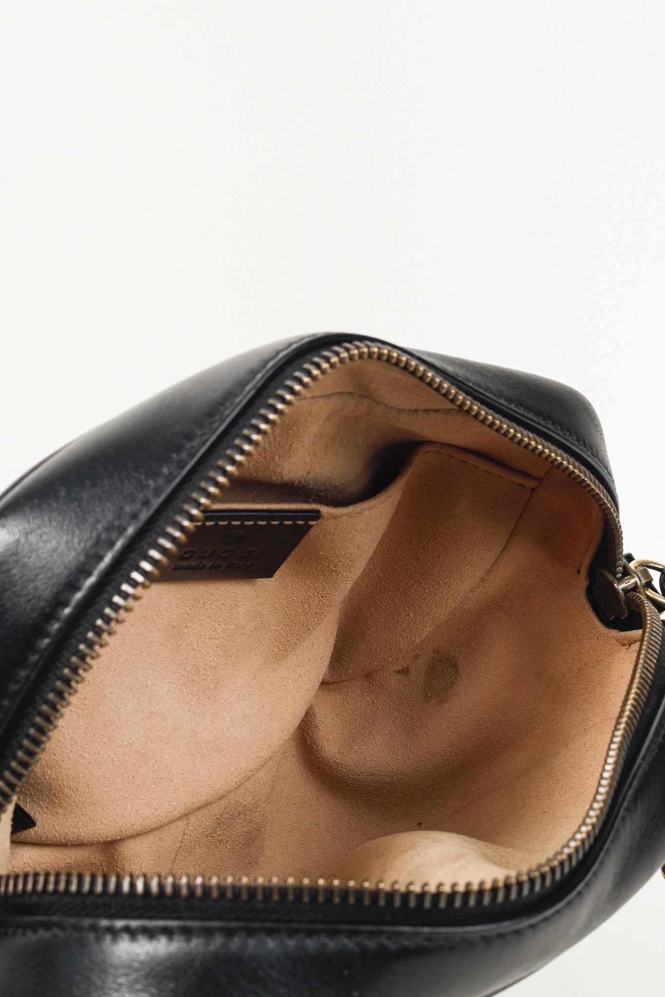 Gucci Gucci GG Marmont Mini Shoulder Leather Bag Black Gold Tone Size ONE SIZE - 11 Thumbnail