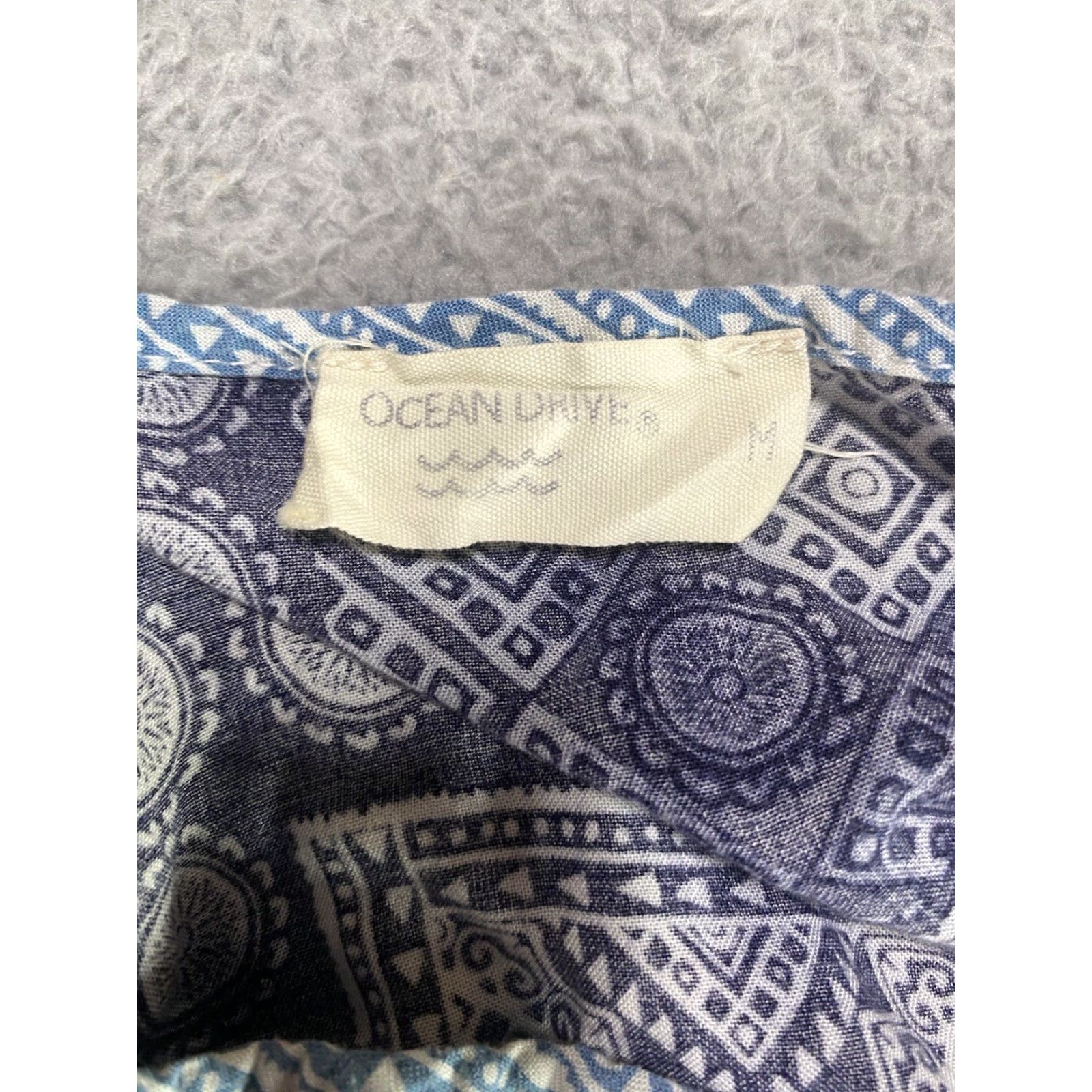 Vintage Ocean Drive Sun Dress Women’s M Blue Mandala Patchwork Print Bandana Sundress (Short) Womens Size M / US 6-8 / IT 42-44 - 5 Thumbnail