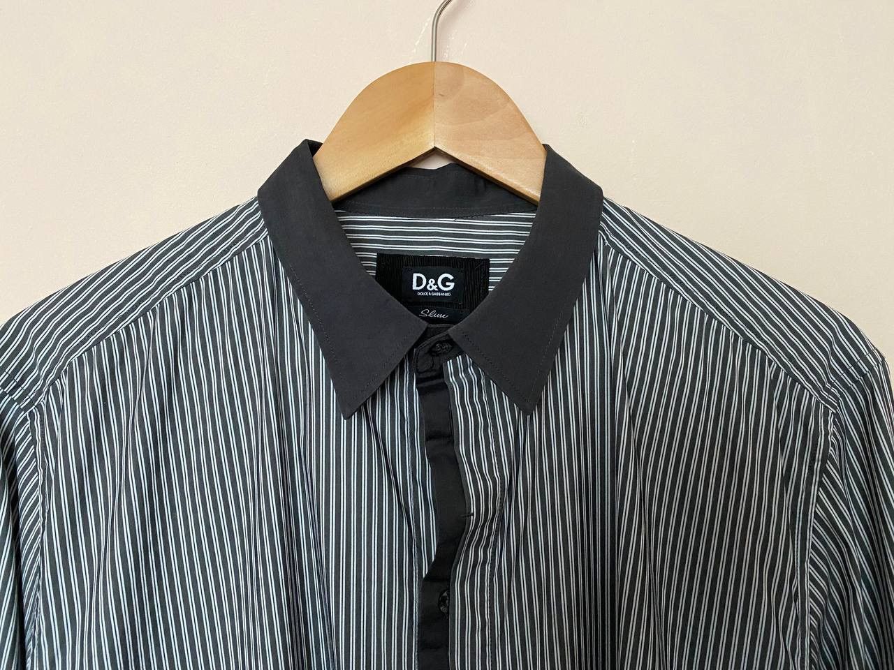 Dolce & Gabbana × Vintage Vintage Dolce & Gabbana Formal Grey Shirt Luxury L Size Size US L / EU 52-54 / 3 - 2 Thumbnail
