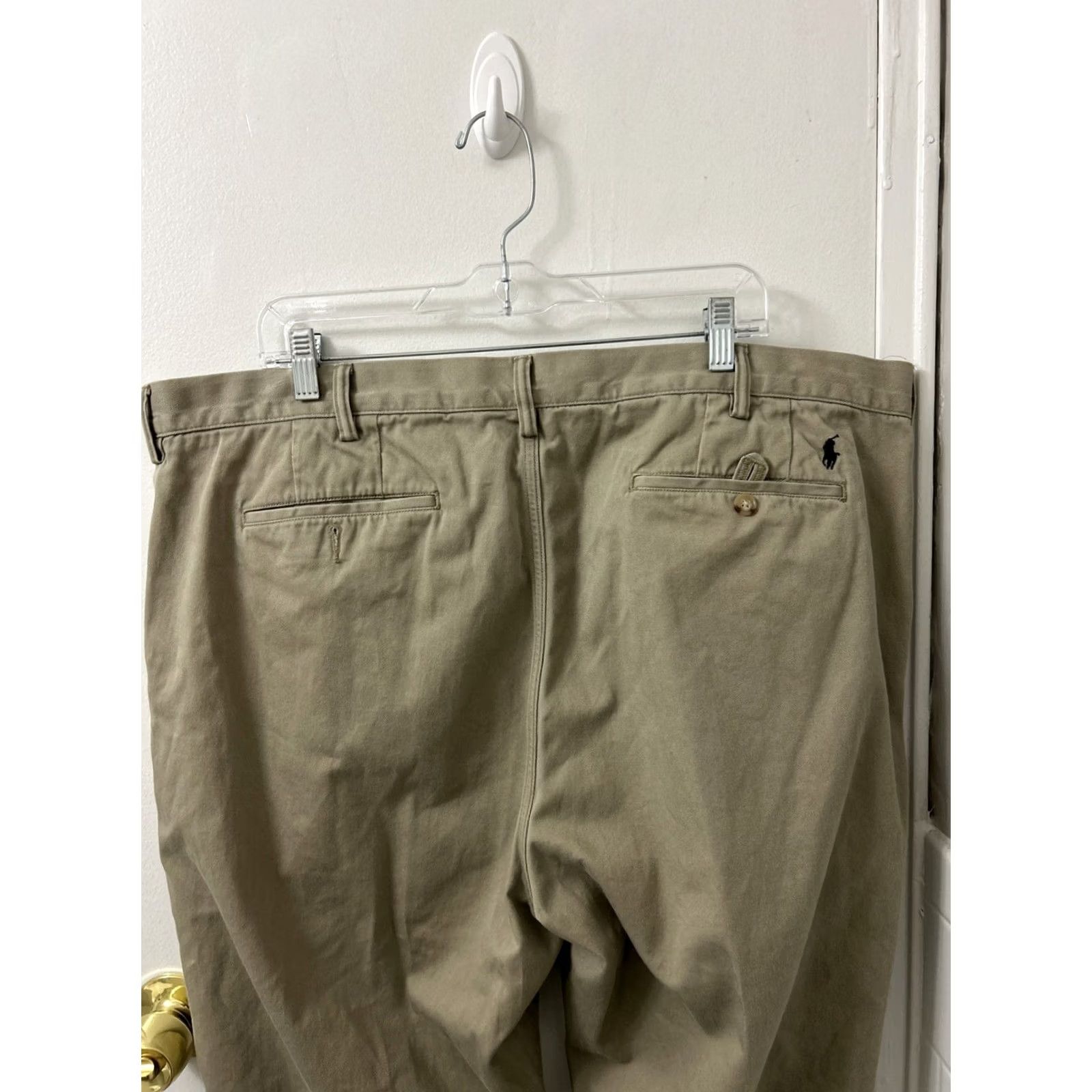 Polo Ralph Lauren Polo Ralph Lauren Chino Pants Mens 42x30 Brown Classic Fit Cotton Twill Stretch Flat Front Zip Front Size US XL / EU 56 / 4 - 6 Thumbnail