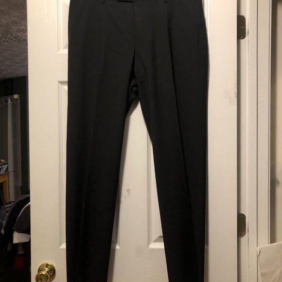 Hugo Boss Hugo boss men's black 100% virgin wool dress pants 36/32 Size 36R - 2 Thumbnail