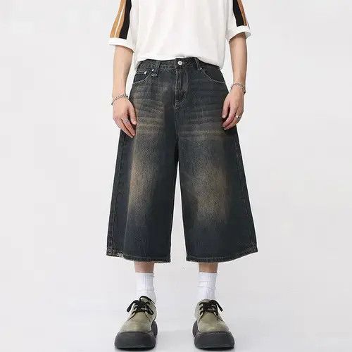 Jean Wide Leg Knee Length Shorts Size US 30 / EU 46 - 1 Thumbnail
