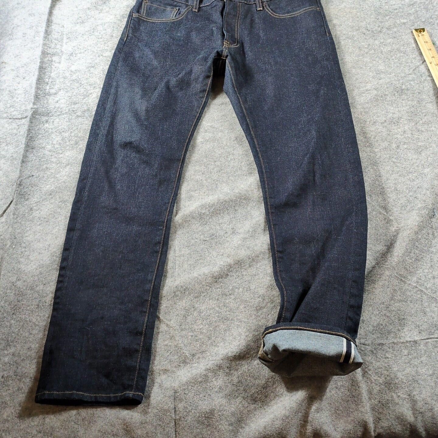 Uniqlo Uniqlo Jeans Mens 35x31 Blue Slim Straight Fit Stretch Size US 35 - 1 Thumbnail