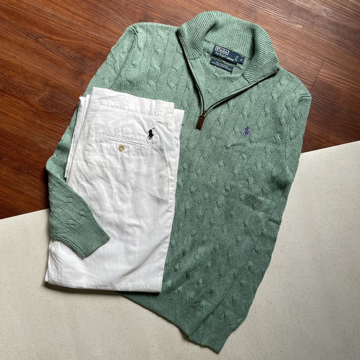 Polo Ralph Lauren × Vintage halfzip cable ralph lauren Size US S / EU 44-46 / 1 - 2 Thumbnail