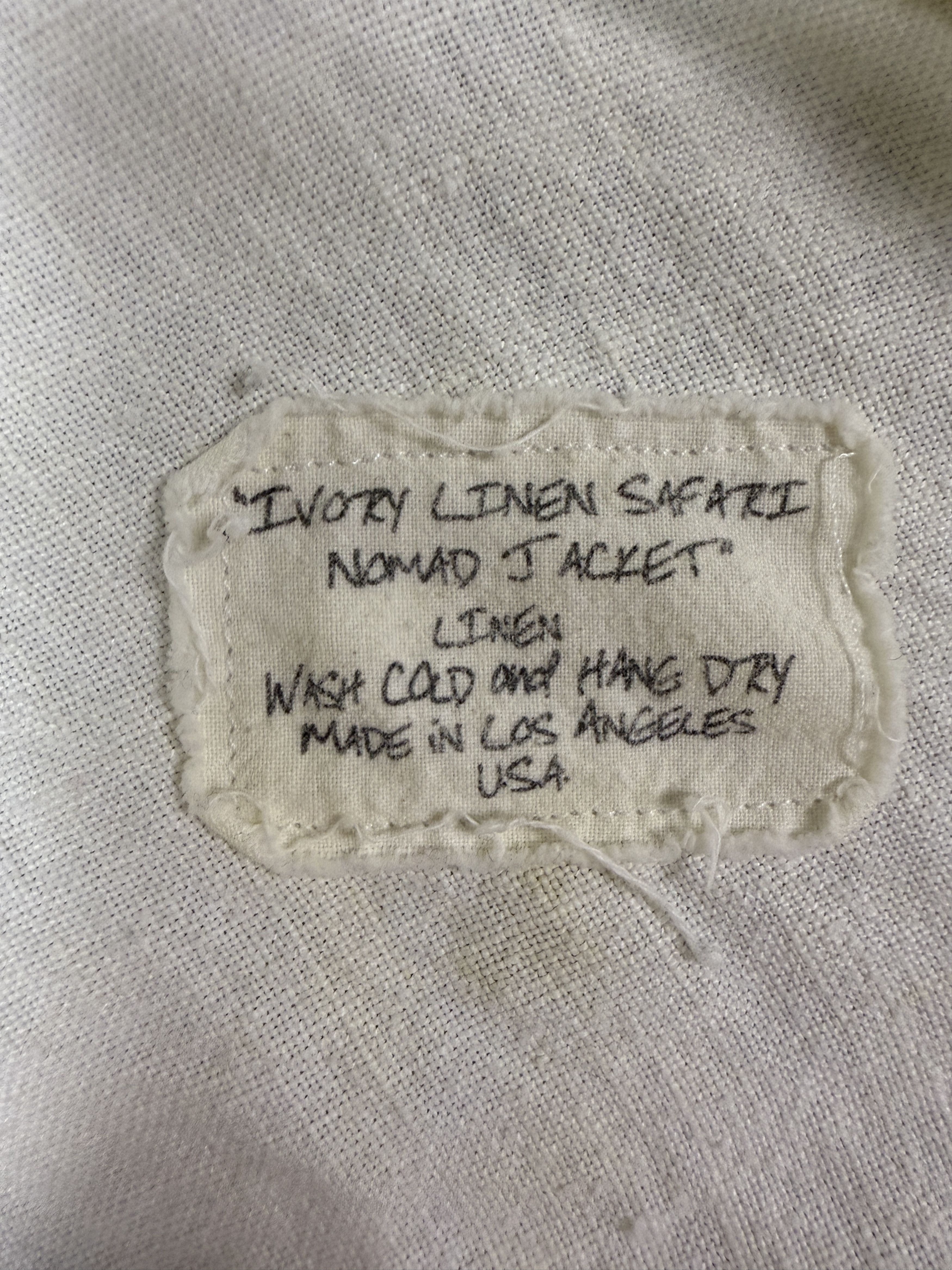Greg Lauren Greg Lauren Ivory Linen Safari Nomad Jacket Size M / US 6-8 / IT 42-44 - 4 Thumbnail