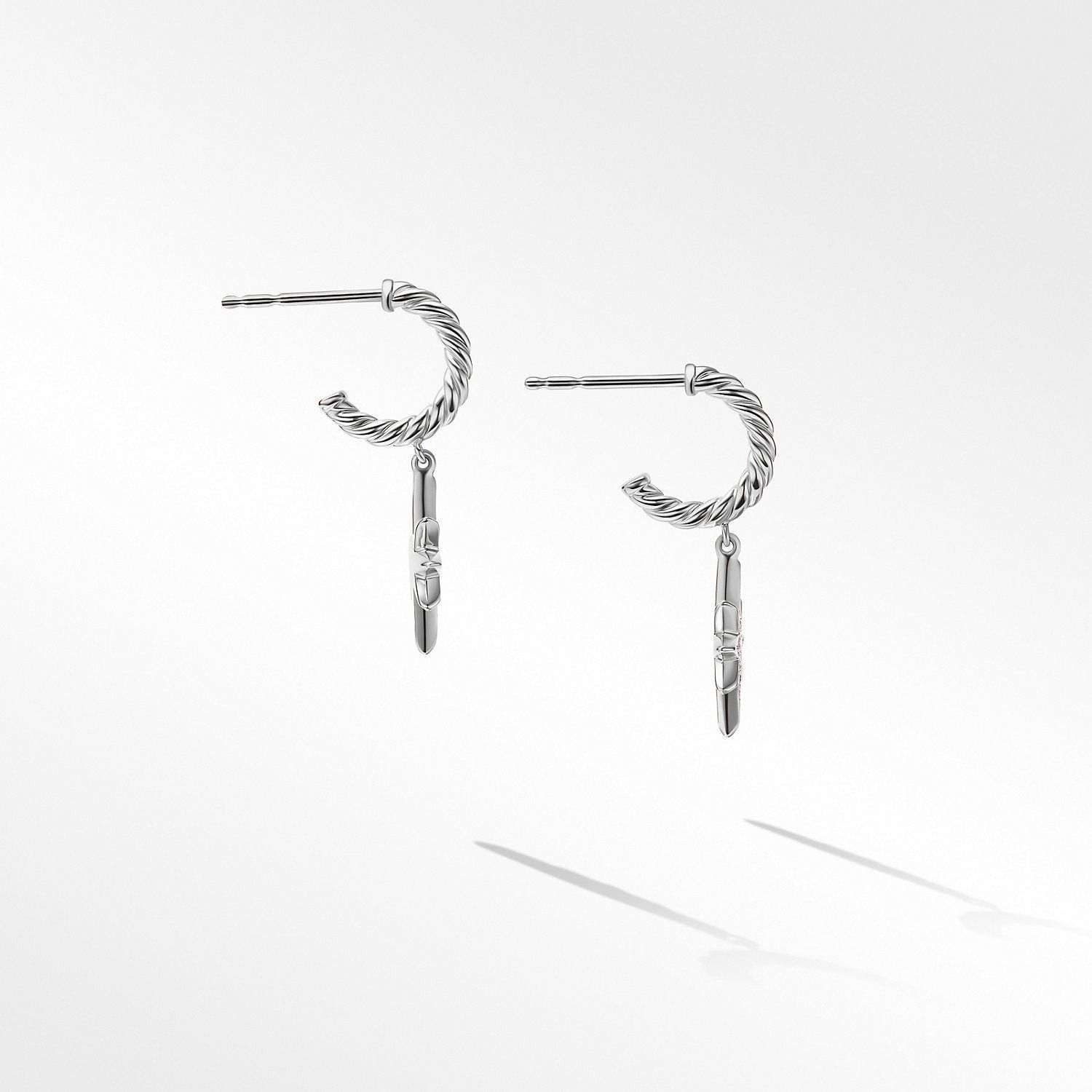 David Yurman o1w1db10525 E17143D Earrings in Silver with Pave Diamond Size ONE SIZE - 2 Thumbnail