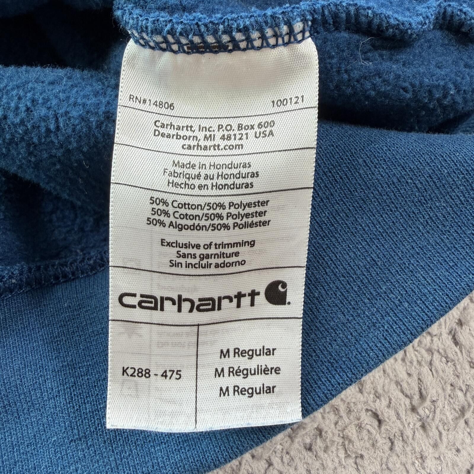 Carhartt Carhartt Blue Hoodie Sleeve Logo Original Fit Sweatshirt M Size US M / EU 48-50 / 2 - 5 Thumbnail