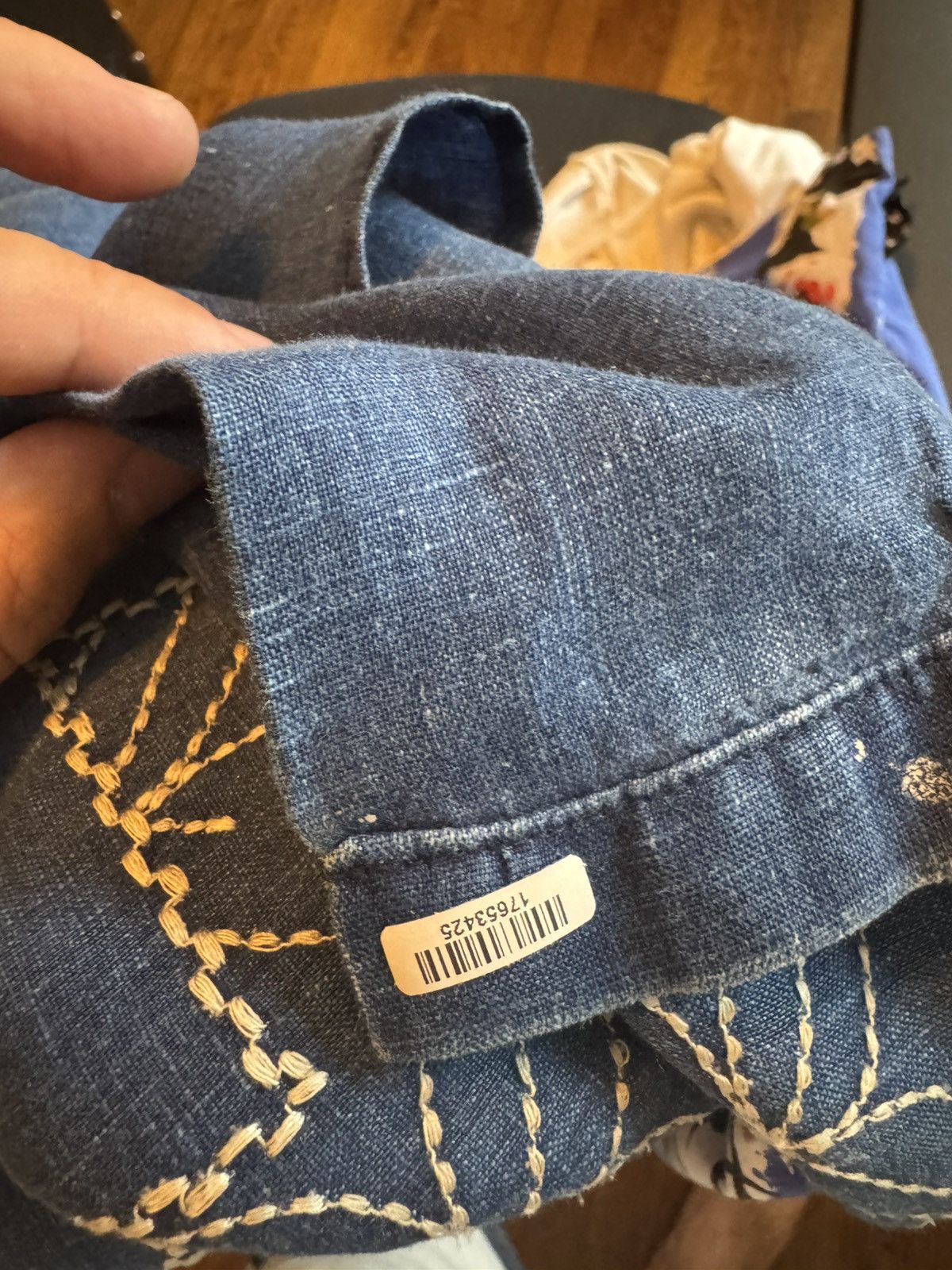 Kapital Kapital Thunder Sashiko Linen Aloha Shirt 'Indigo' Size US L / EU 52-54 / 3 - 6 Thumbnail