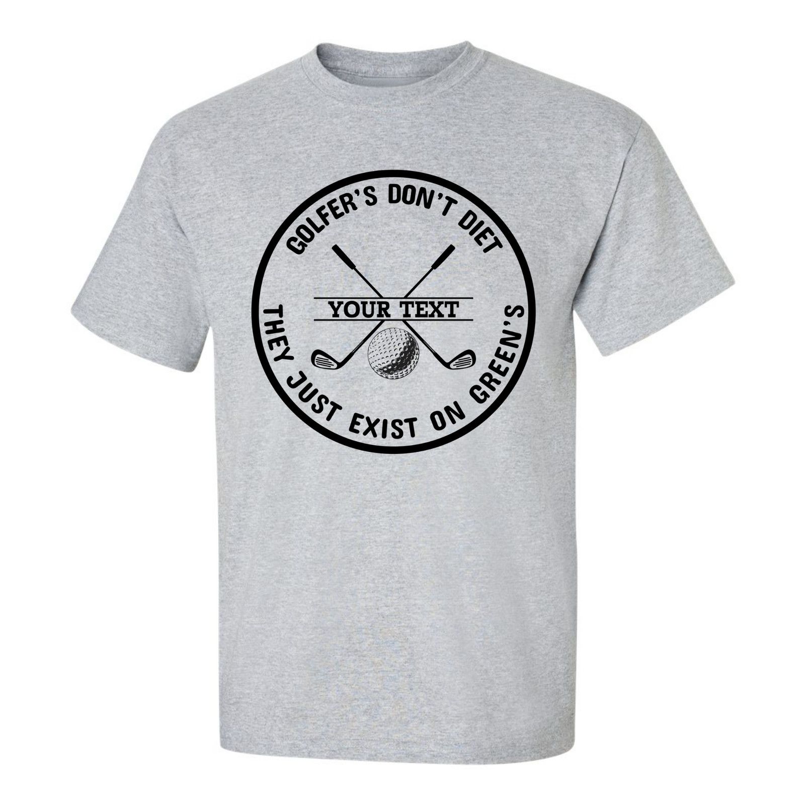 Gildan Golfers Don't Diet Personalized Name Golf Clubs Ball T-Shirt Size US XL / EU 56 / 4 - 6 Thumbnail