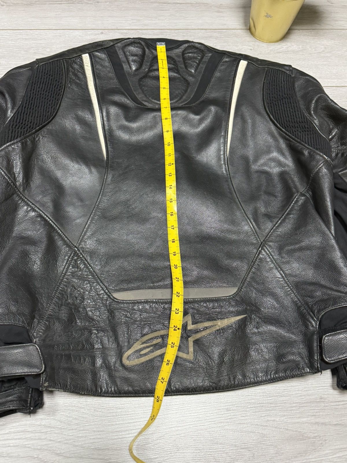 Alpinestars Alpinestars black leather racing jacket protection big logo Size US M / EU 48-50 / 2 - 5 Thumbnail