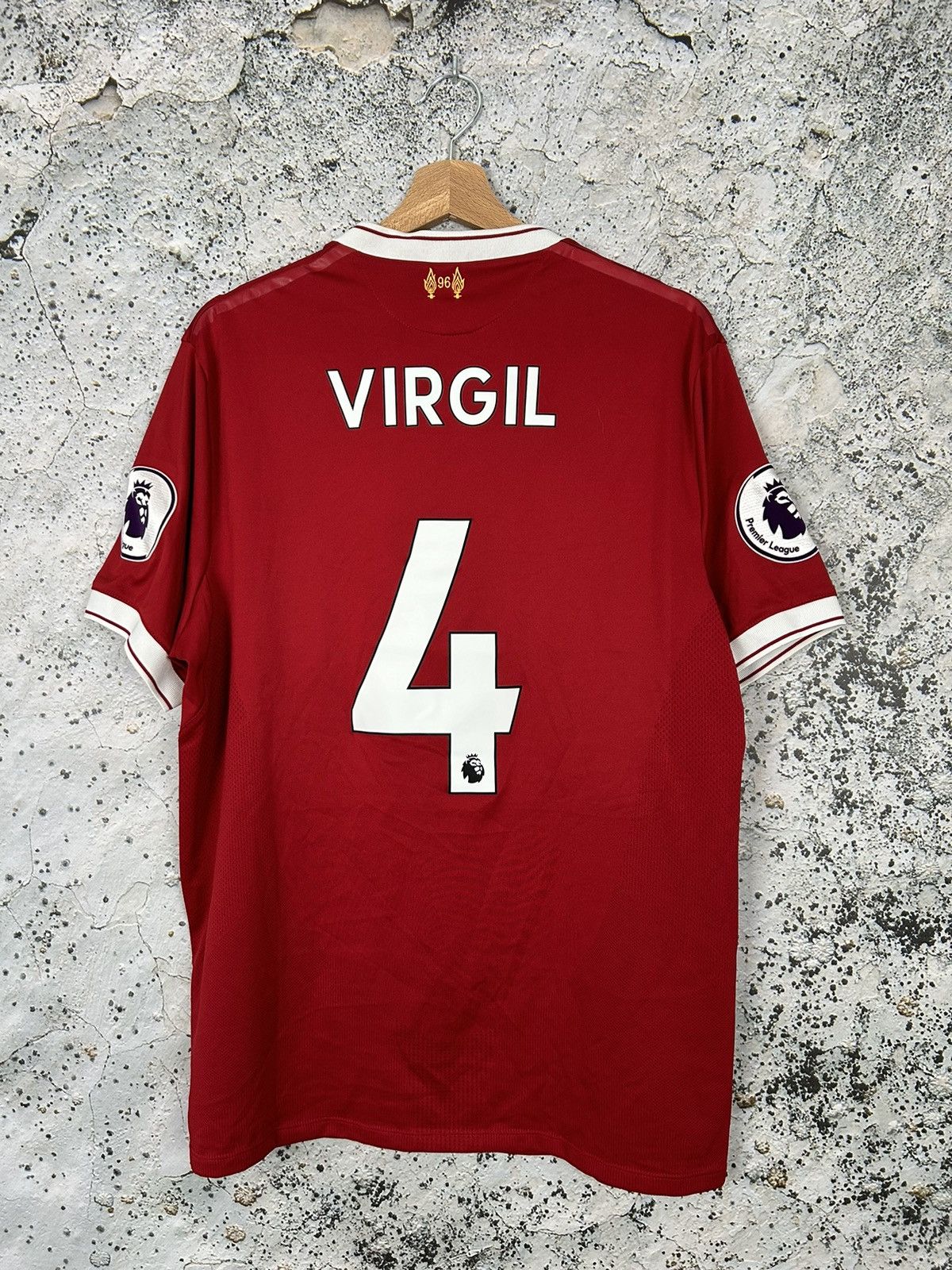 New Balance Liverpool FC Virgil Van Dijk Football Soccer Jersey Hype Grailed