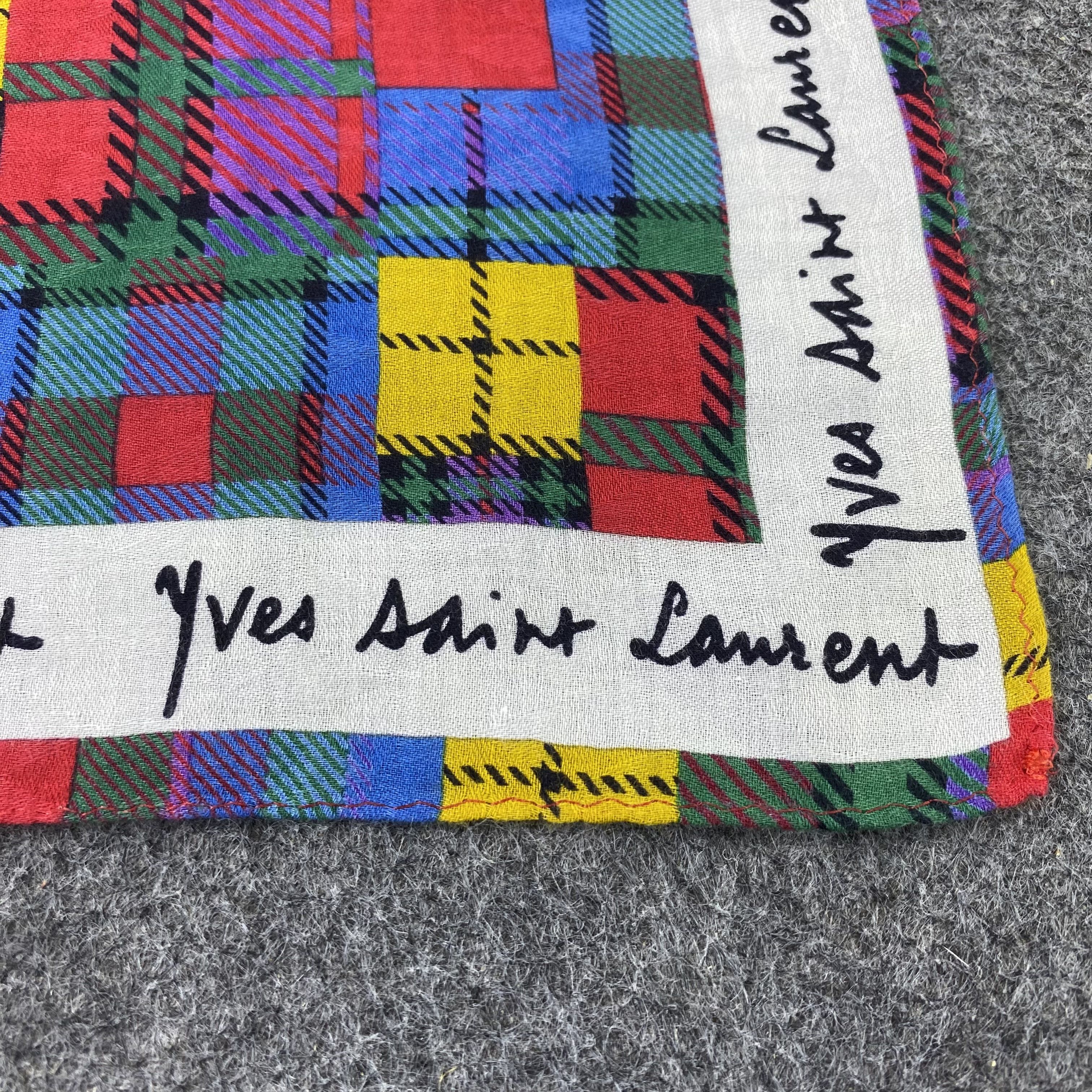 Vintage × Yves Saint Laurent Yves Saint Laurent Handkerchief / Bandana /Neckerchief-B1489 Size ONE SIZE - 5 Thumbnail