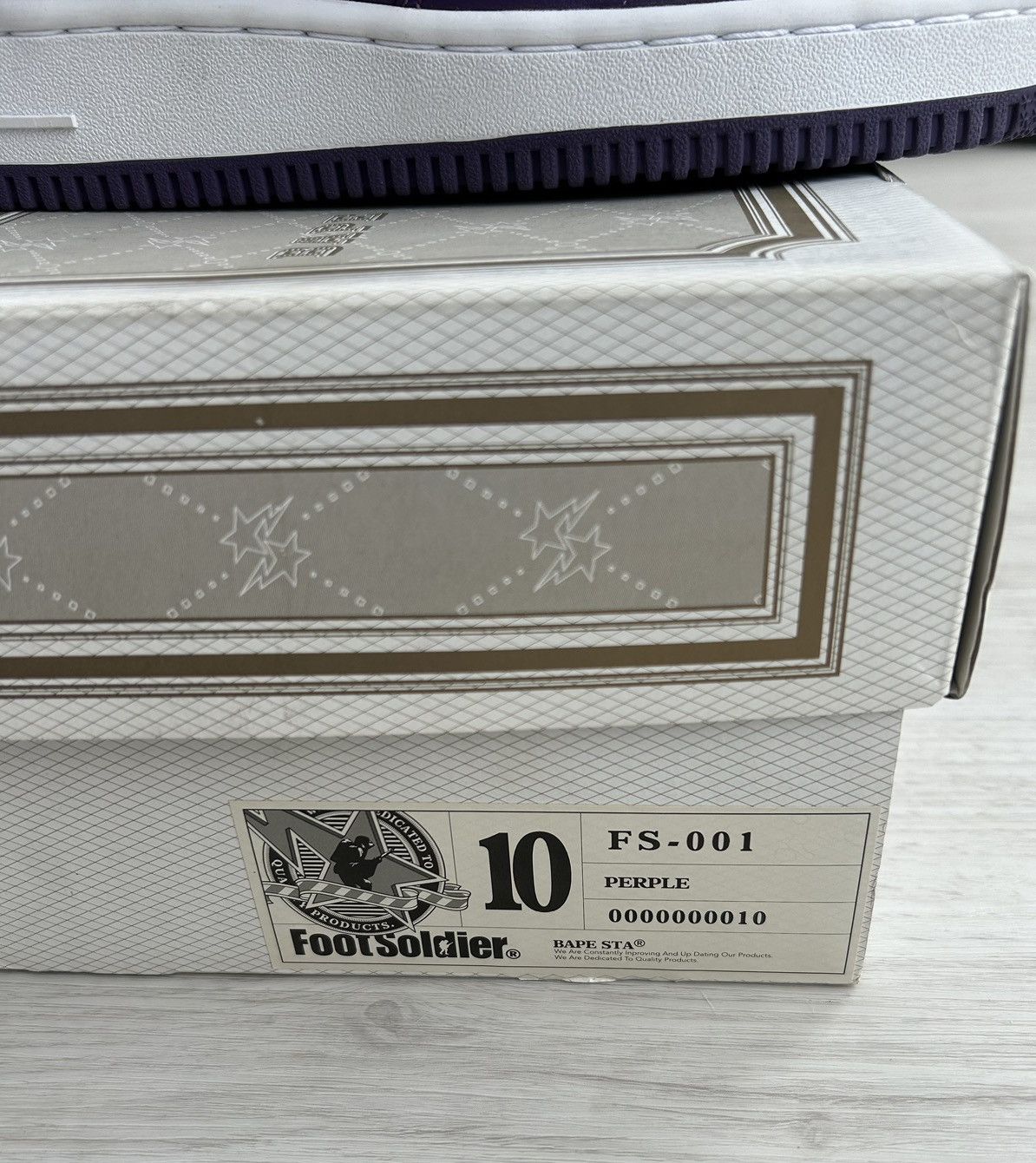 Bape VERY RARE OG 2001 A BATHING APE PURPLE BAPESTA Size US 10 / EU 43 - 10 Thumbnail