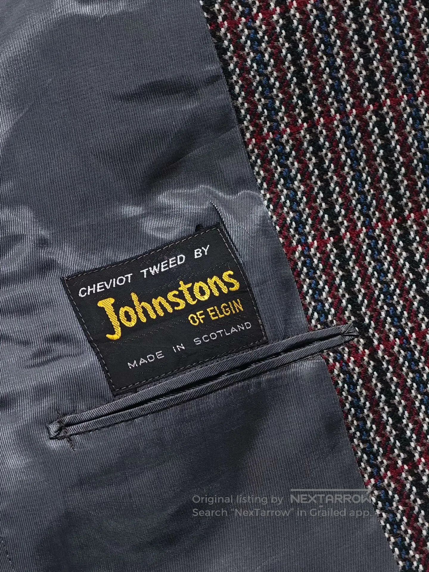 Johnstons Of Elgin Custom Wool Blend Check Blazer. Size US M / EU 48-50 / 2 - 7 Thumbnail