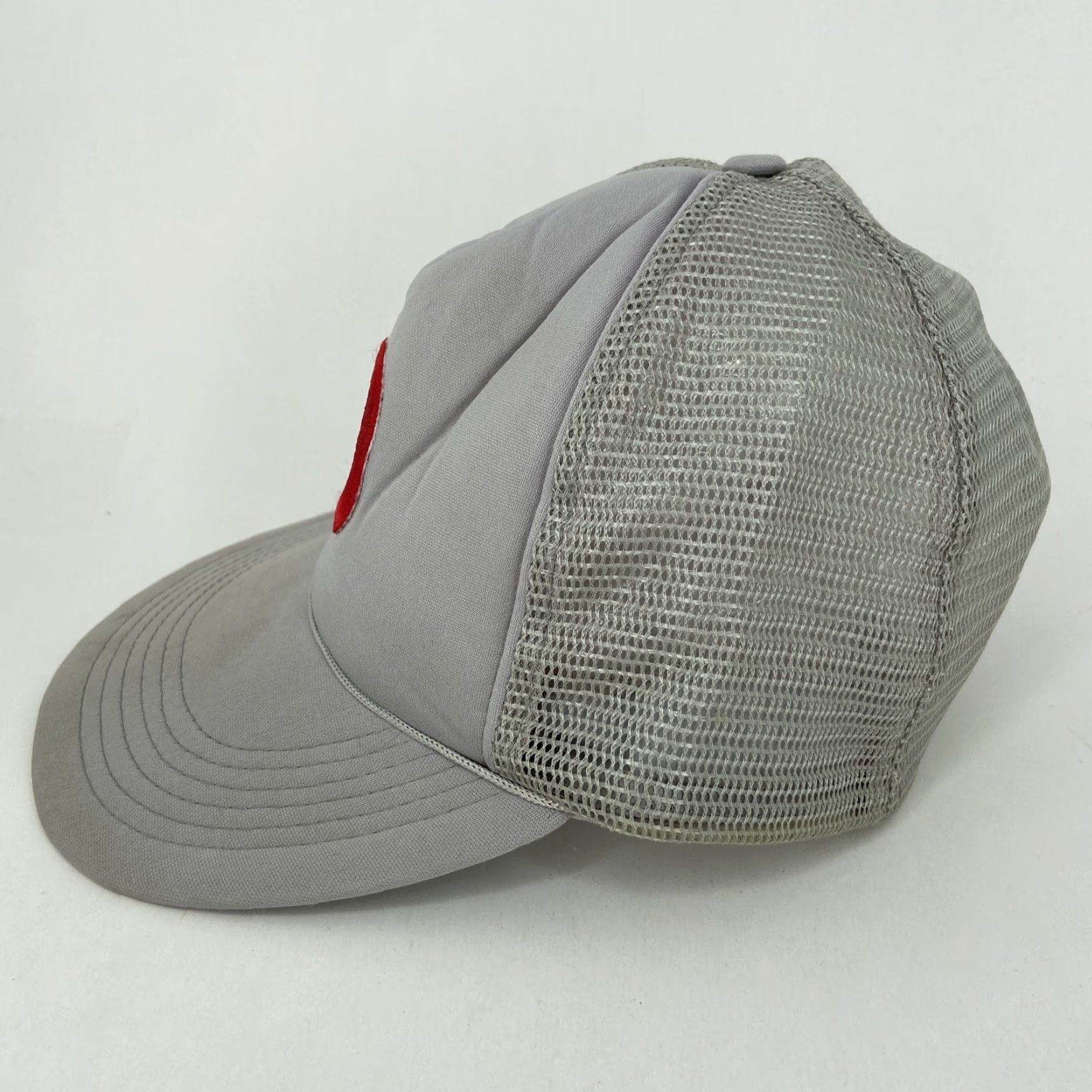 Vintage VINTAGE Ohio State Buckeyes Snapback Trucker Hat Ball Cap Worn LCC Men One Size Grey Polyester Adjustable Sports Cap Size ONE SIZE - 3 Thumbnail