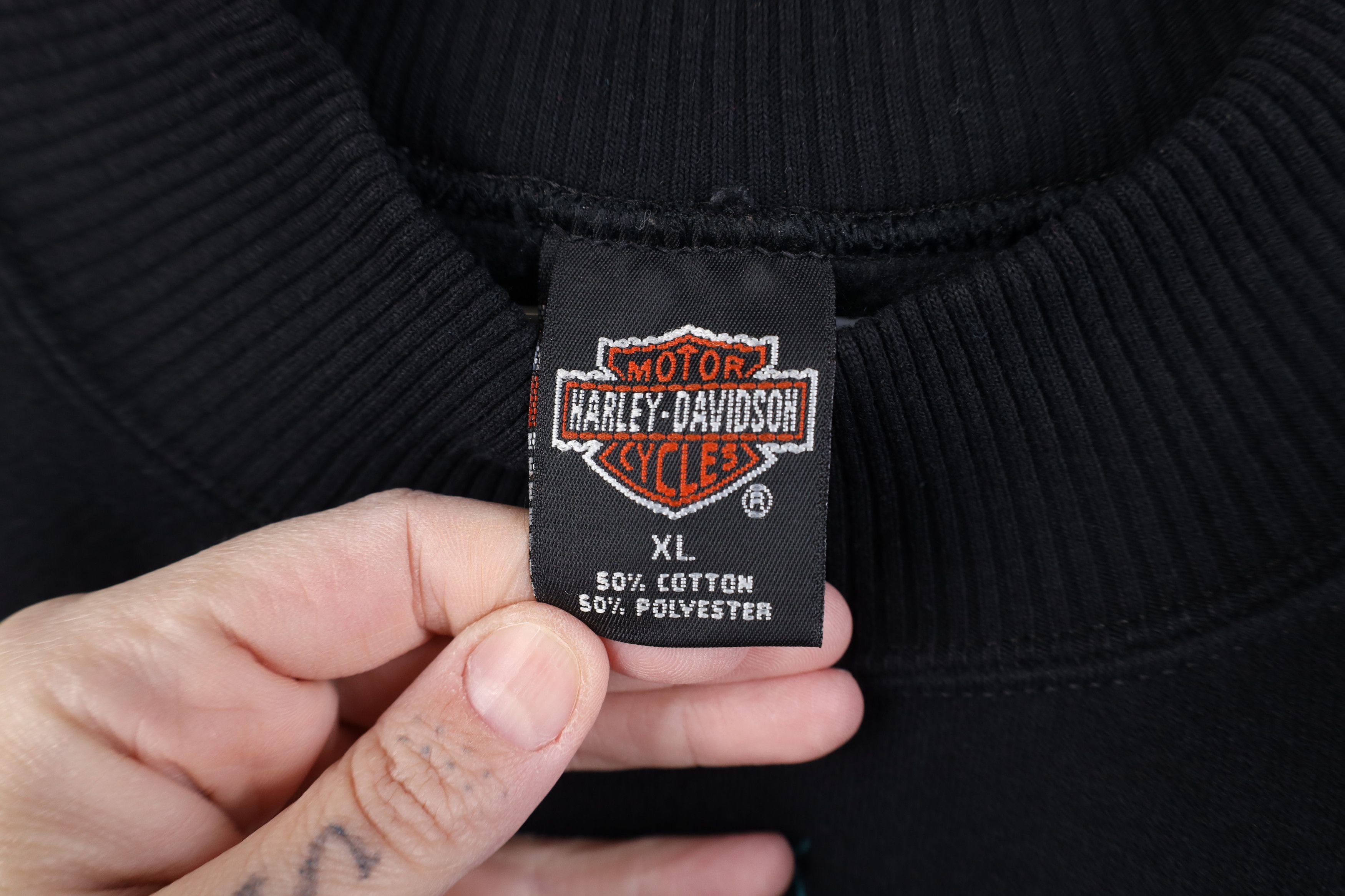 Harley Davidson Vintage 90s Harley Davidson American Mock Neck Sweatshirt Size XL / US 12-14 / IT 48-50 - 9 Thumbnail