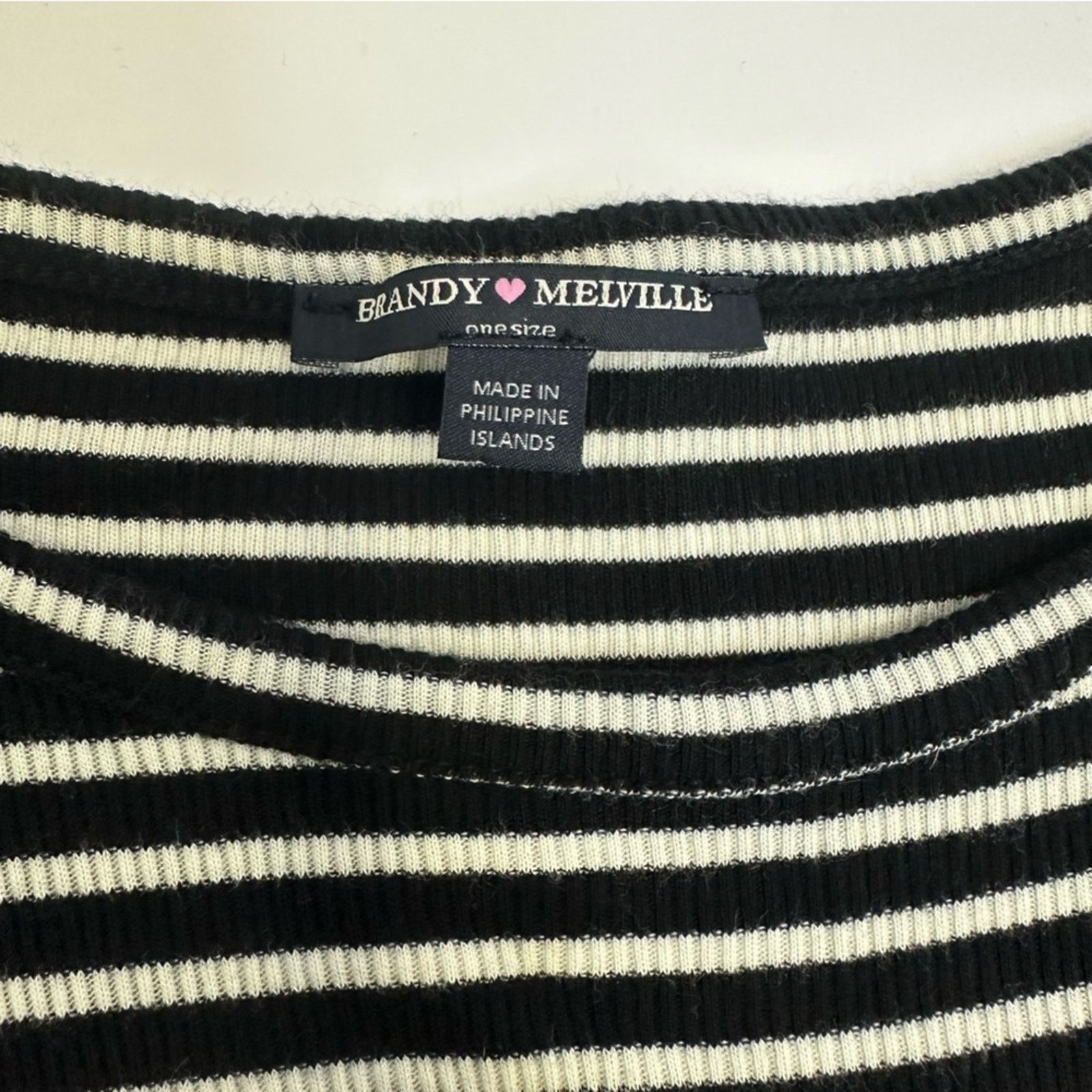 Brandy Melville Brandy Melville Striped Black & White Ribbed Dress - XS/S Size XS / US 0-2 / IT 36-38 - 9 Thumbnail