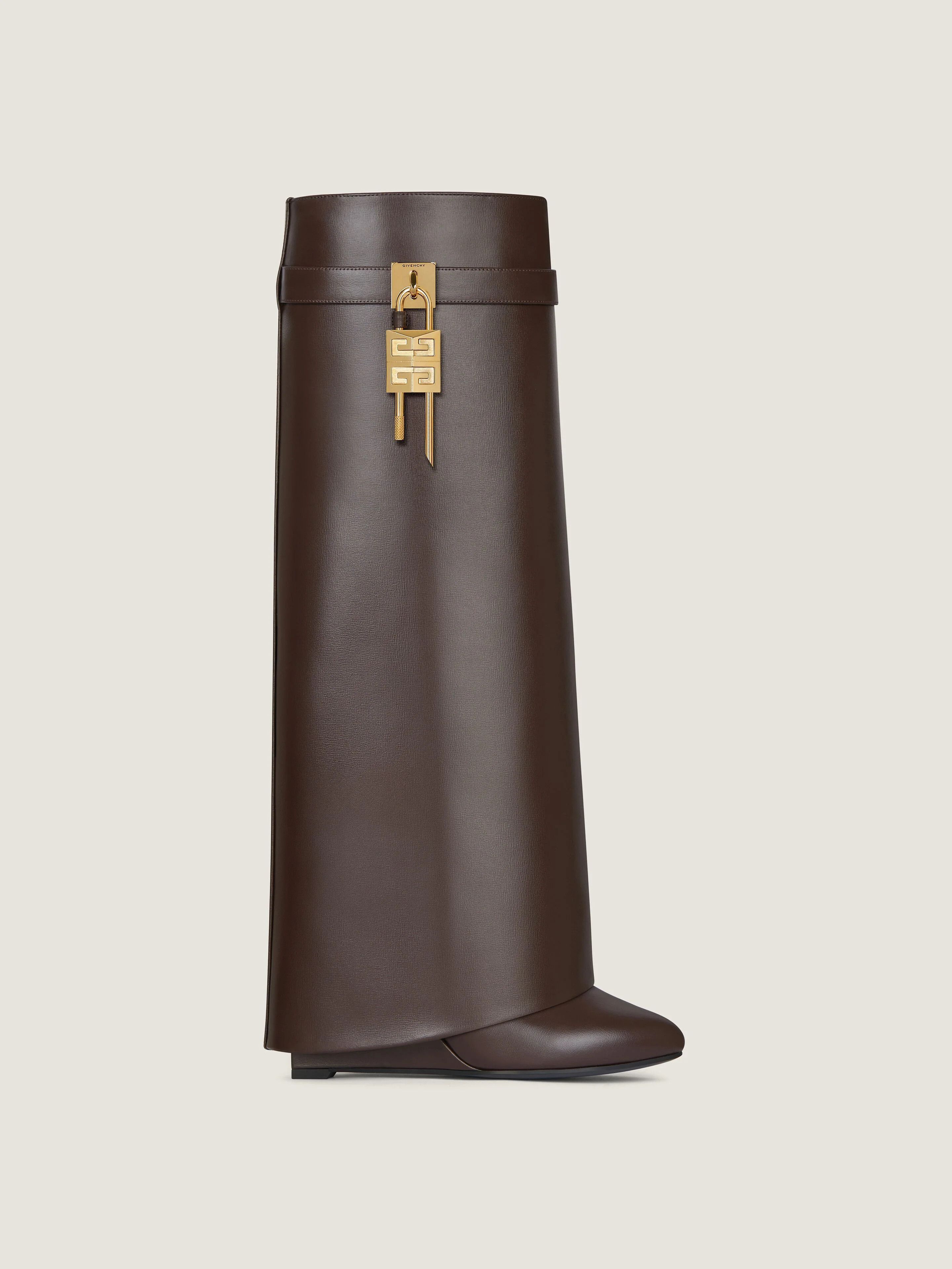 Givenchy os11x0126 Shark Lock Boots in Brown Size US 6 / IT 36 - 1 Thumbnail