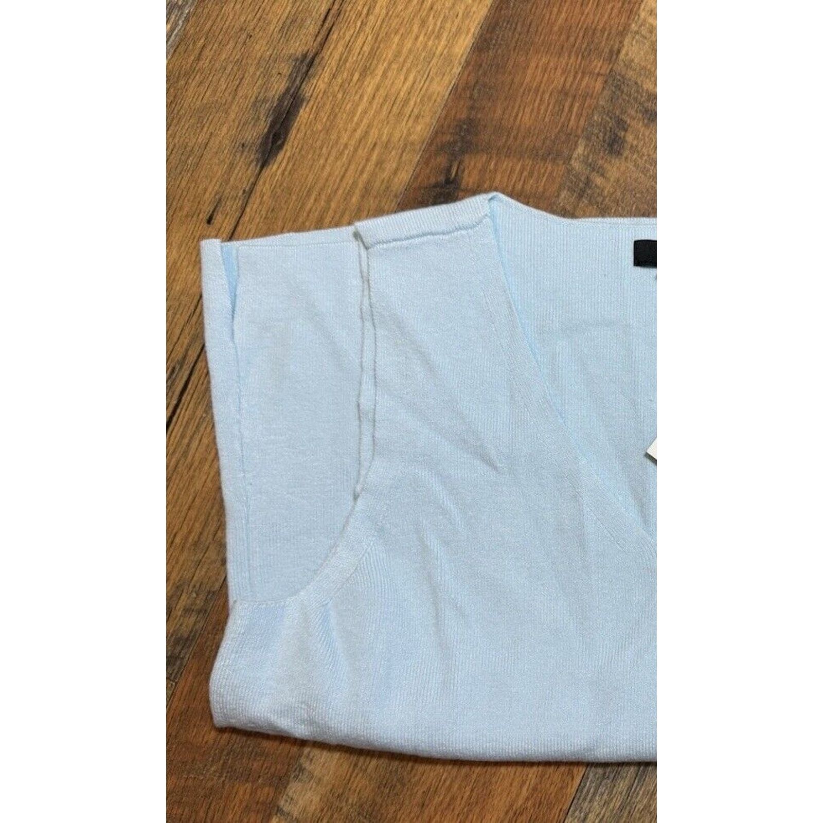 Alfani Alfani Sleeveless V-Neck Sweater Blue Old Money Petite S Size S / US 4 / IT 40 - 7 Thumbnail