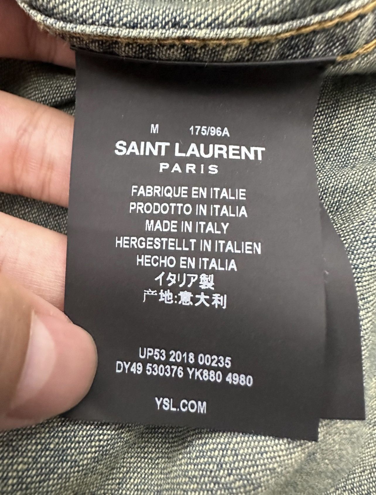 Saint Laurent Paris Saint Laurent Paris Denim Shirt Size US M / EU 48-50 / 2 - 4 Thumbnail