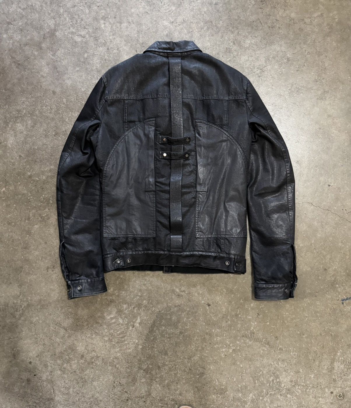 Rick Owens Drkshdw Rick Owens DRKSHDW AW15 SPHINX Wax Denim Padded Work Jacket Size US M / EU 48-50 / 2 - 2 Thumbnail