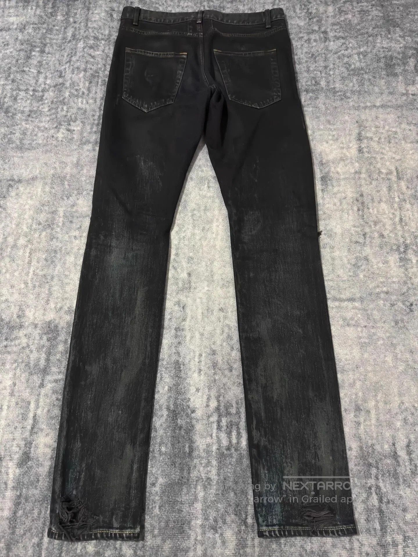 Saint Laurent Paris Black Distressed Denim Jeans. Size US 32 / EU 48 - 2 Thumbnail