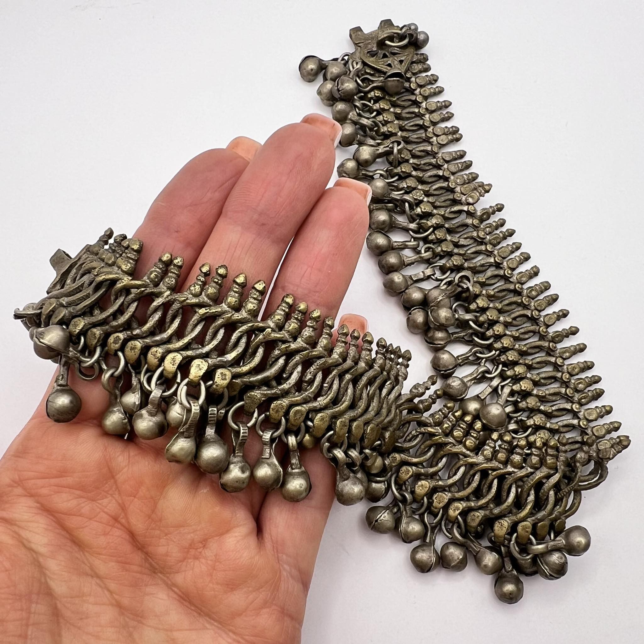 Vintage Antique Bedouin Yemen Ankle Bracelet Belly Dance Bell Size ONE SIZE - 5 Thumbnail