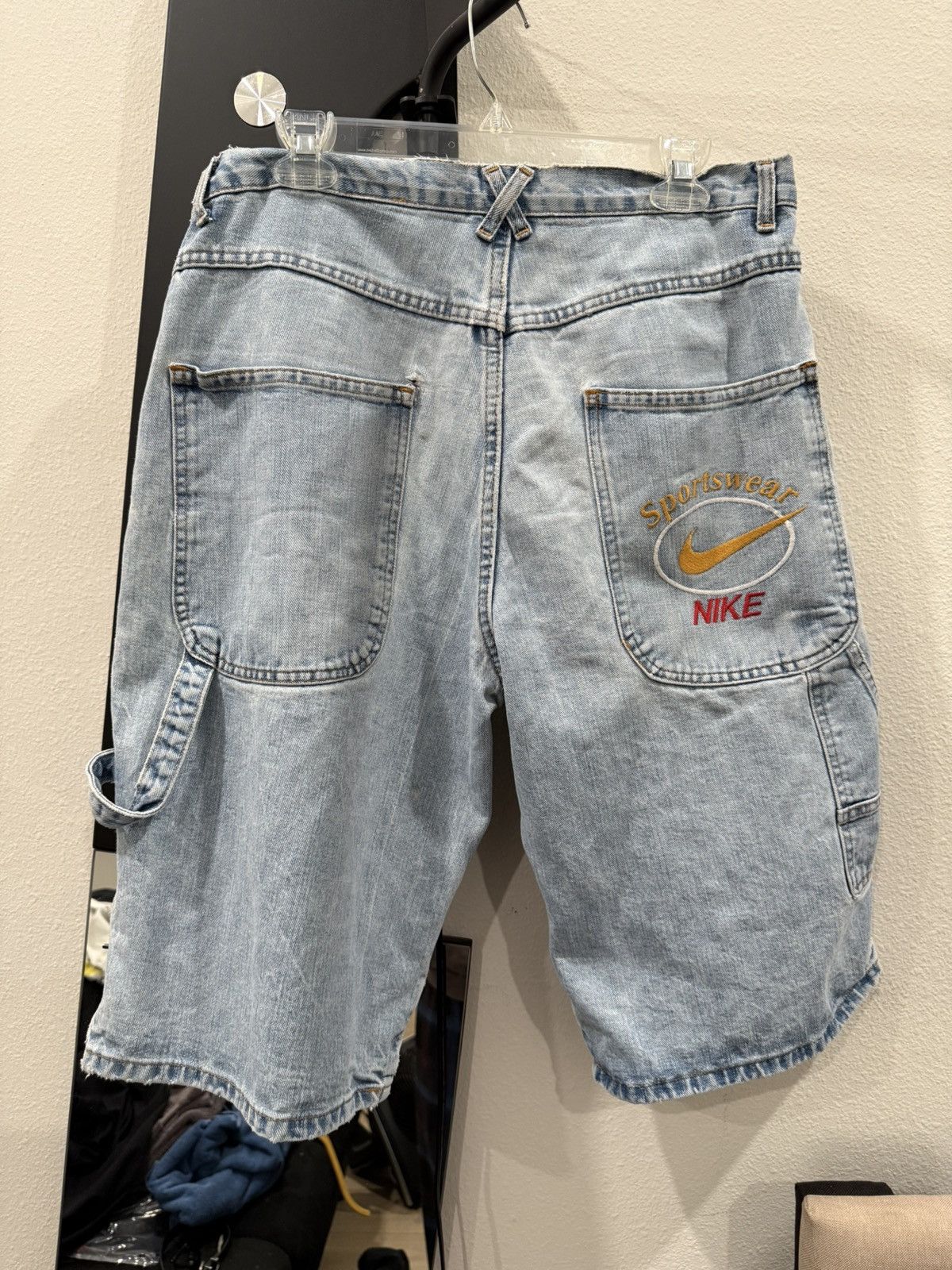 Nike 90s Nike embroidered denim shorts. Size US 34 / EU 50 - 1 Thumbnail